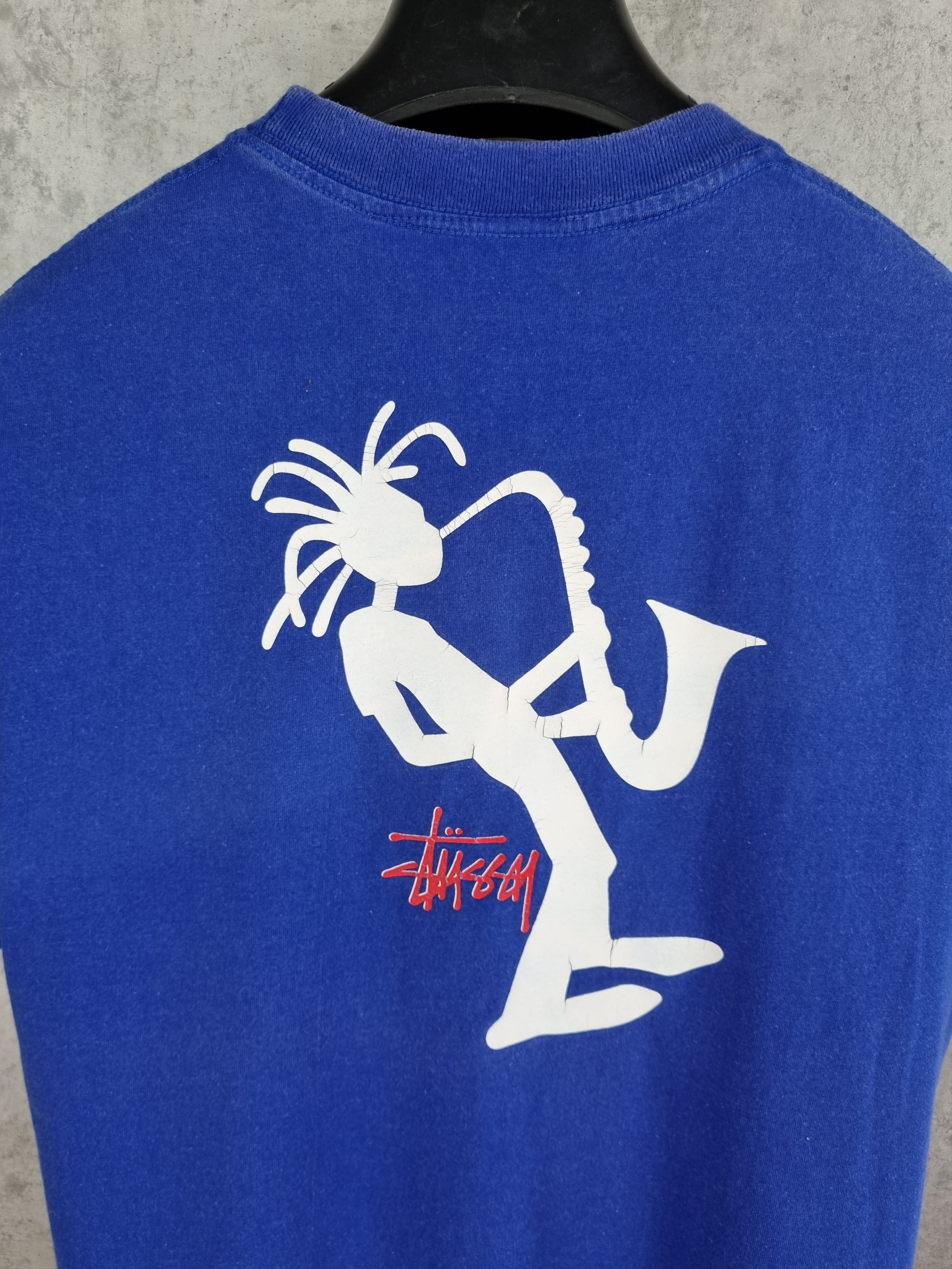 Stussy × Vintage Rare STUSSY Outdoor 90s Vintage Jazz Man Tee Shirt Size US M / EU 48-50 / 2 - 6 Thumbnail