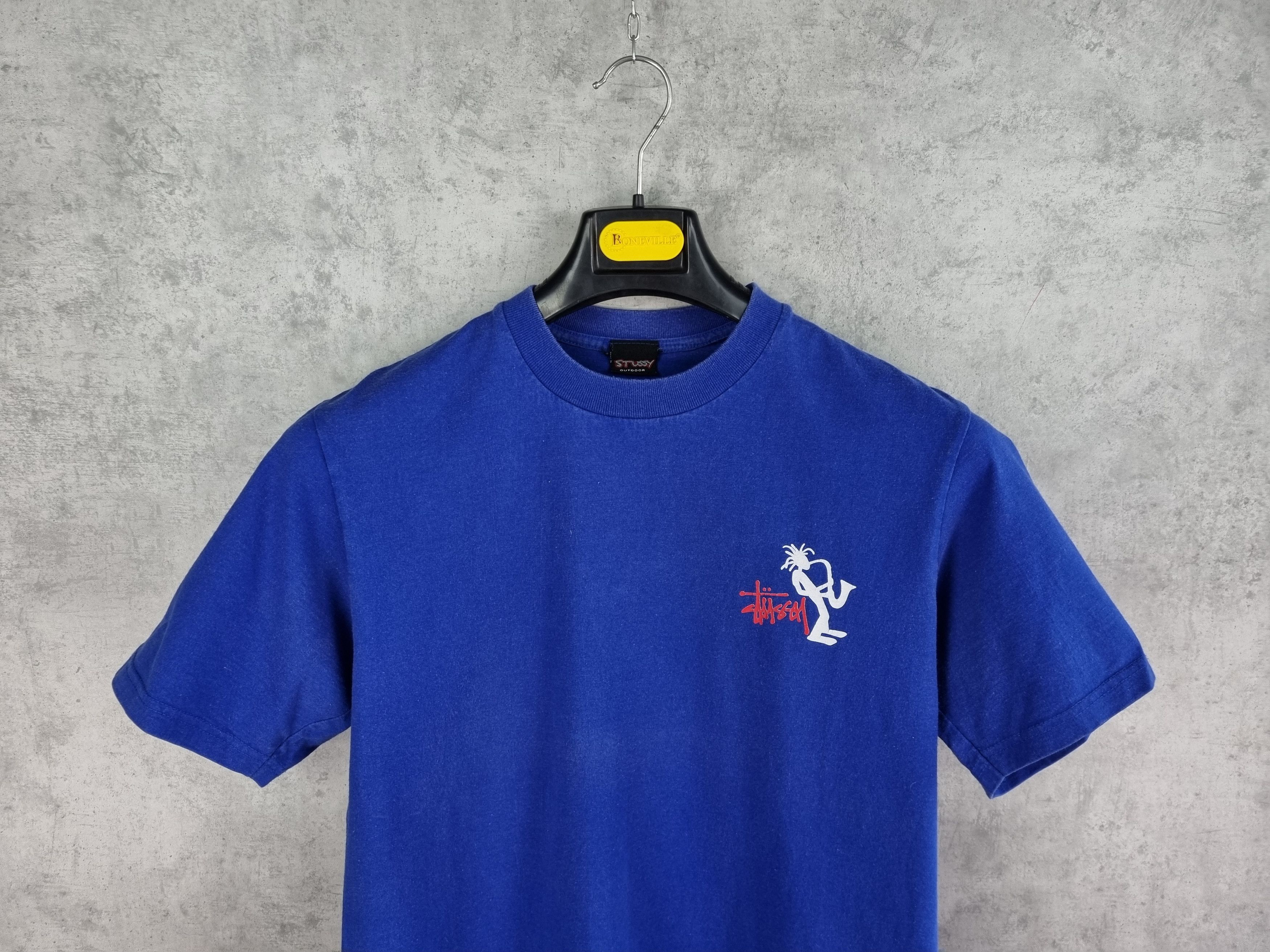 Stussy × Vintage Rare STUSSY Outdoor 90s Vintage Jazz Man Tee Shirt Size US M / EU 48-50 / 2 - 3 Thumbnail