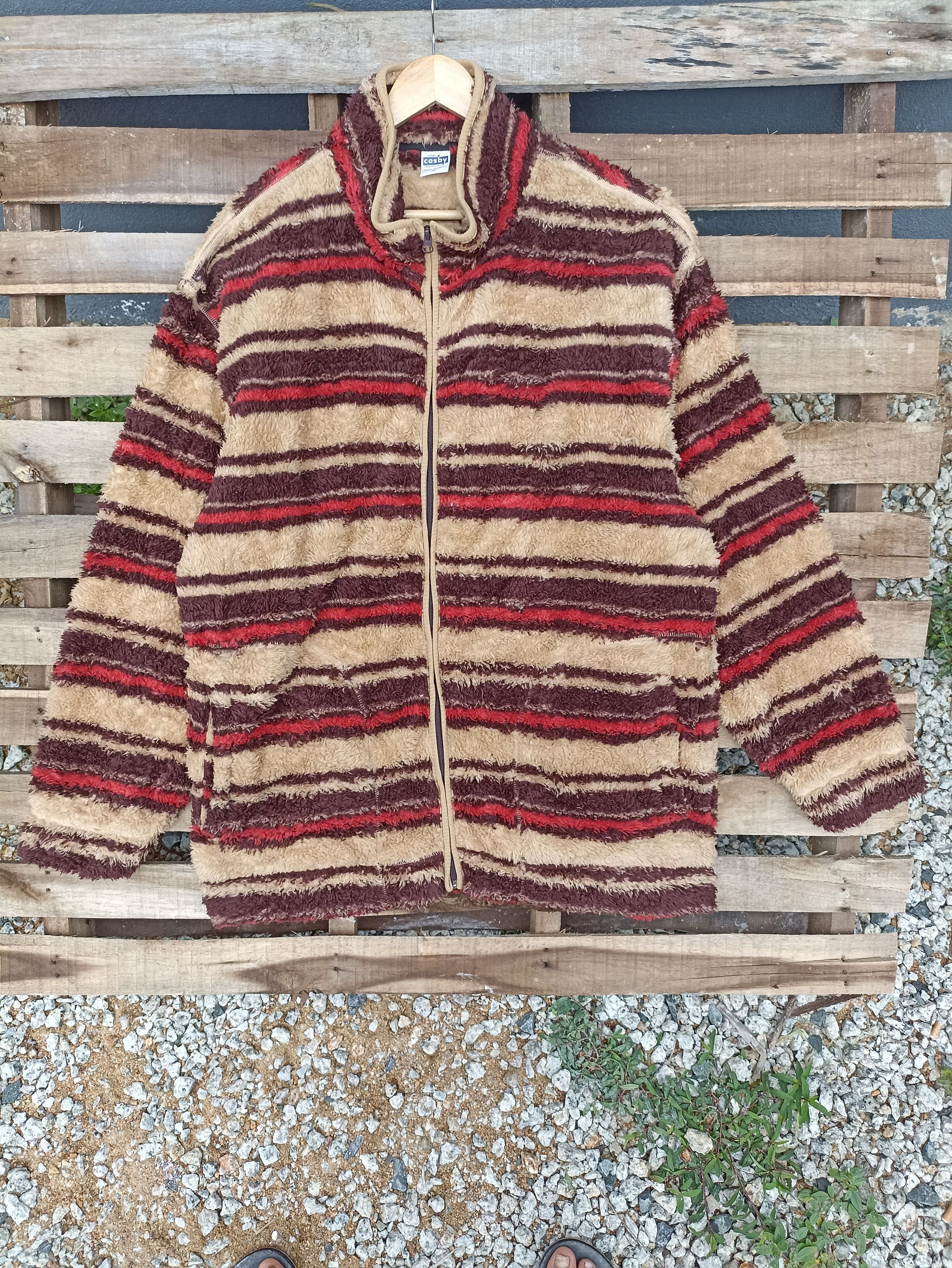 Japanese Brand × Vintage (Oversized) Cosby Fuzy Fleece Zipper Size US XL / EU 56 / 4 - 1 Thumbnail