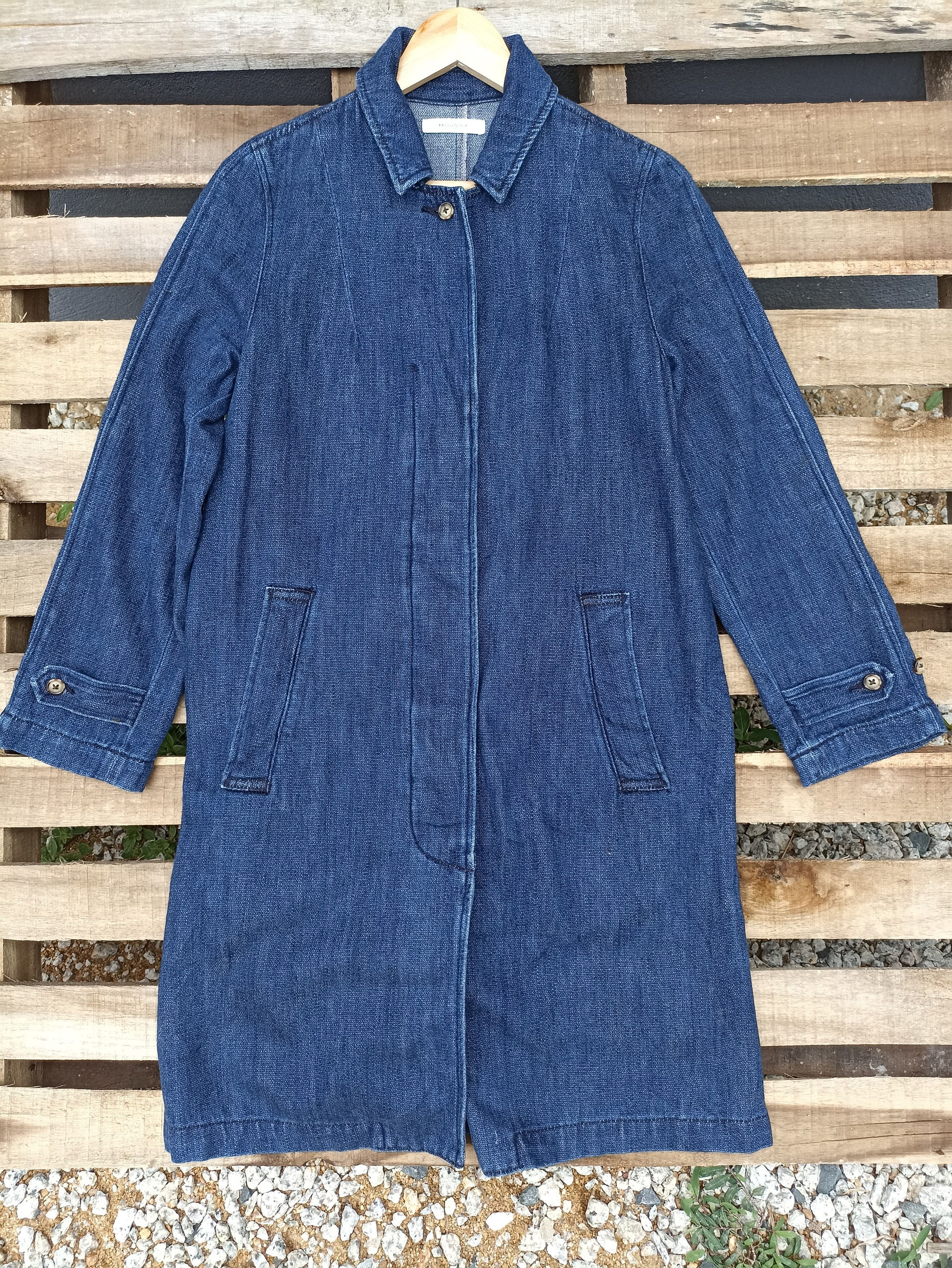 Designer × Japanese Brand × Vintage Vintage Moussy Denim Coat Size M / US 6-8 / IT 42-44 - 1 Thumbnail