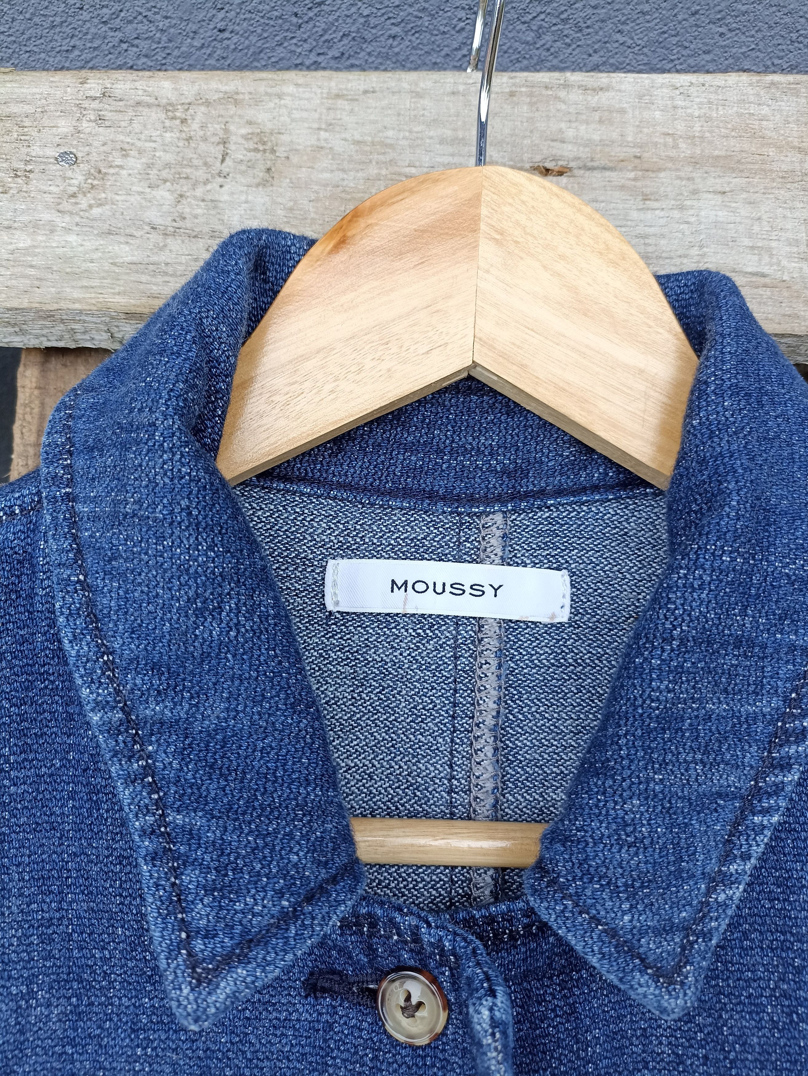 Designer × Japanese Brand × Vintage Vintage Moussy Denim Coat Size M / US 6-8 / IT 42-44 - 6 Thumbnail
