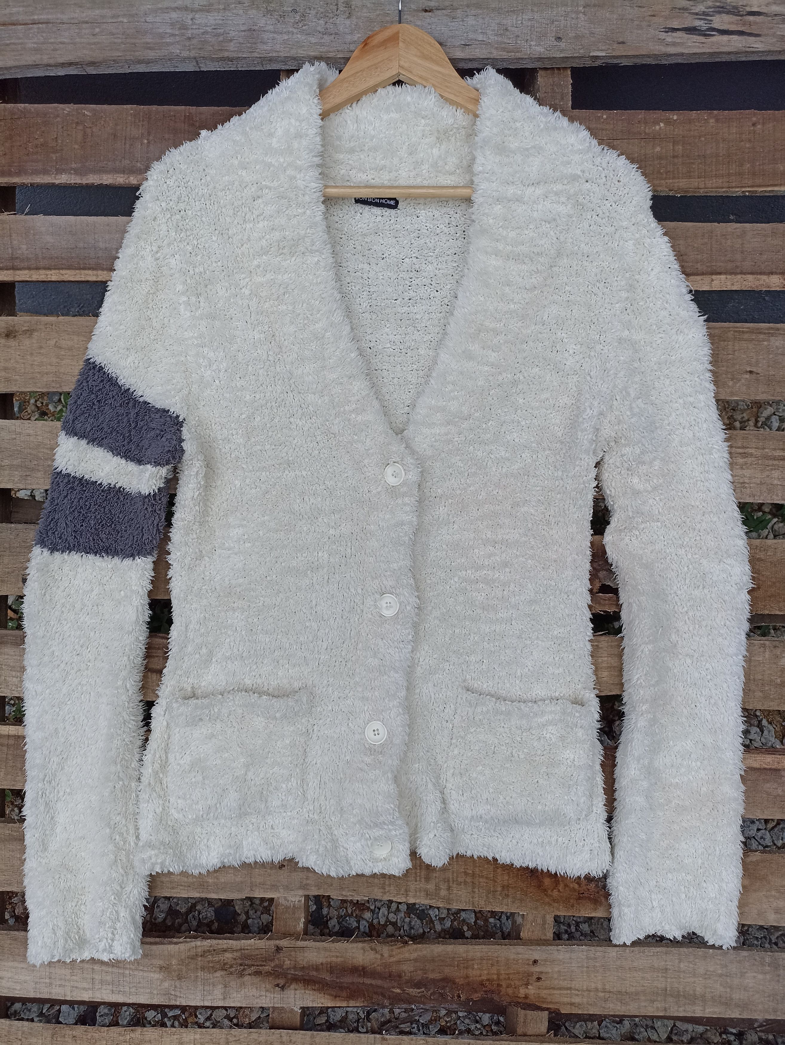 Japanese Brand Bon Bon Home Fuzzy Fleece Cardigan Size US S / EU 44-46 / 1 - 1 Thumbnail