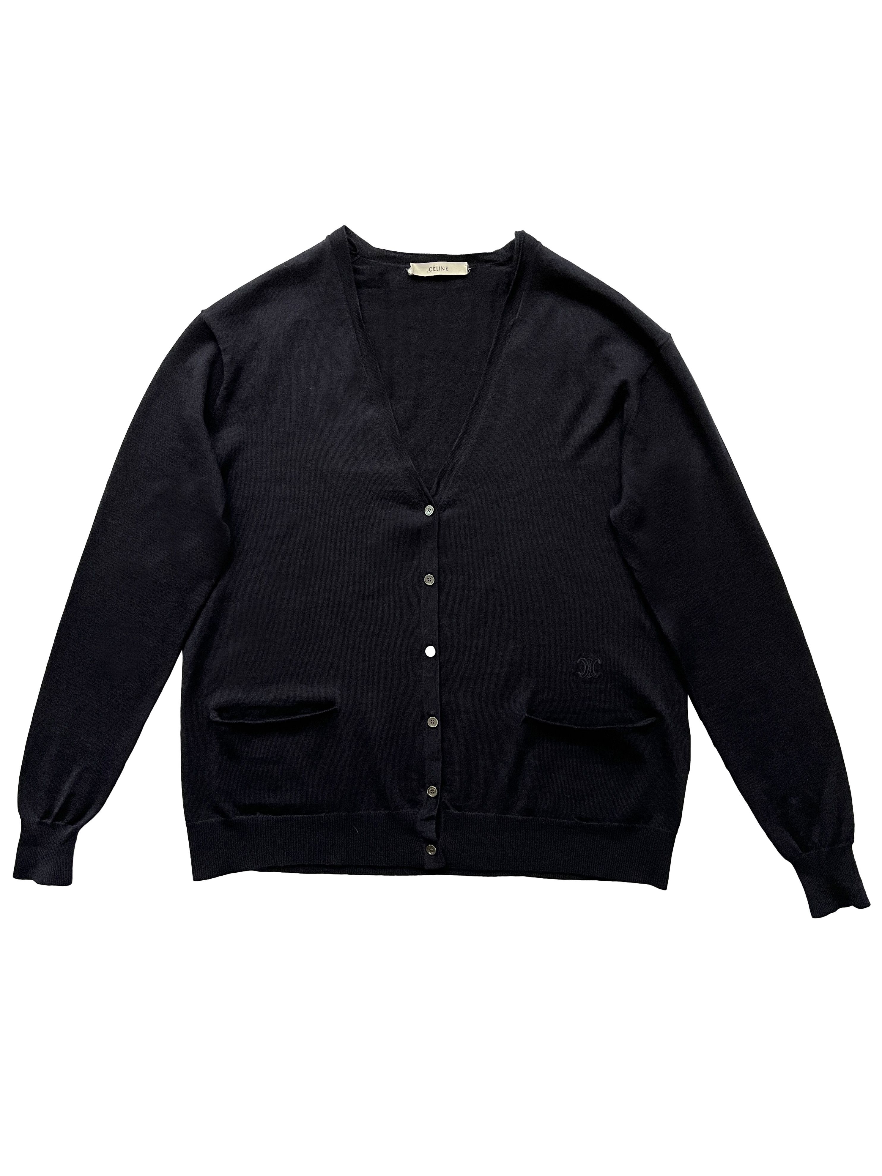 Celine ⚡️QUICK SALE⚡️Celine Navy Wool/Silk Knit Cardigan Size S / US 4 / IT 40 - 1 Thumbnail