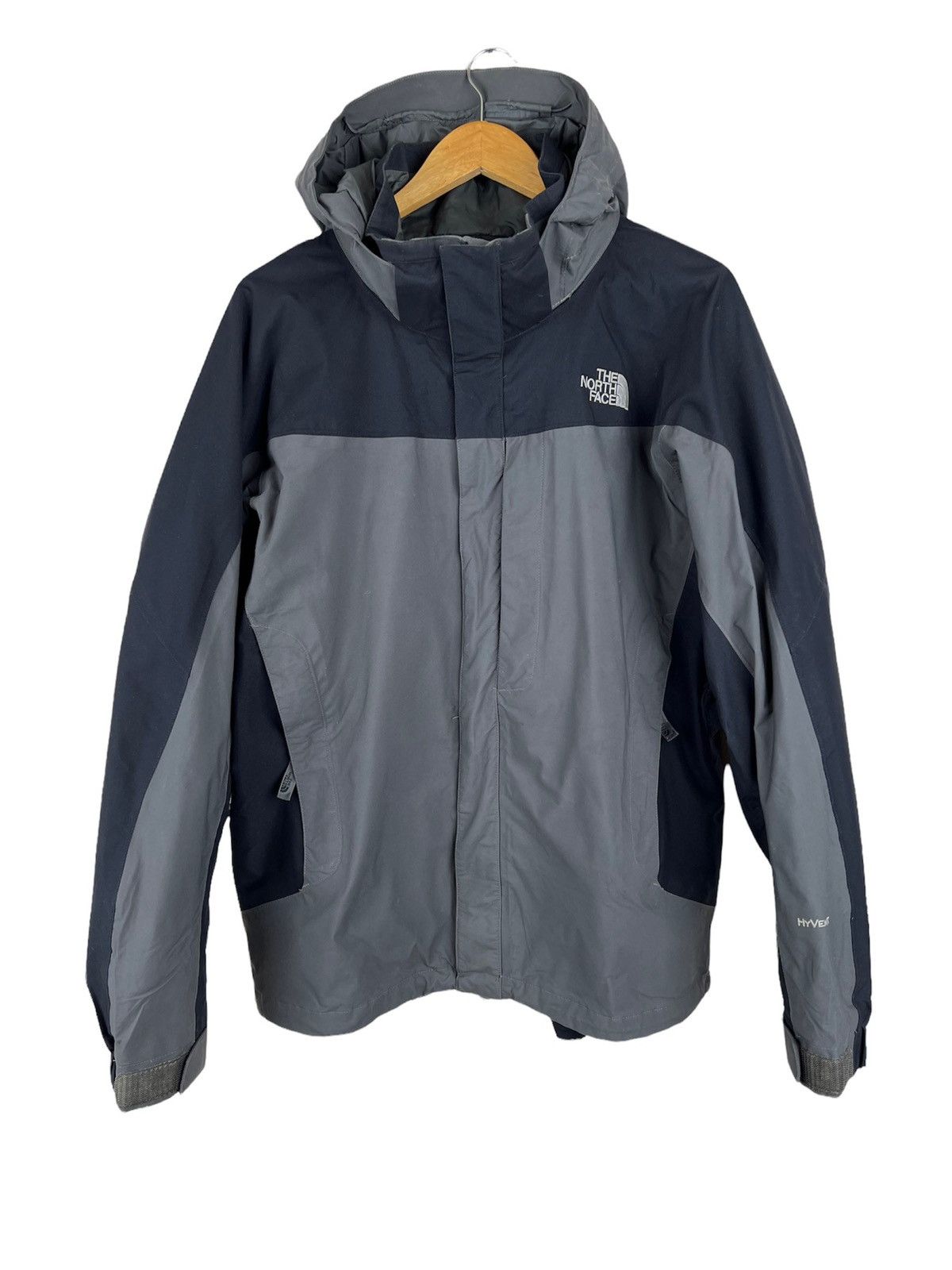 The North Face Black Gray Hyvent Vintage Jacket Windbreaker