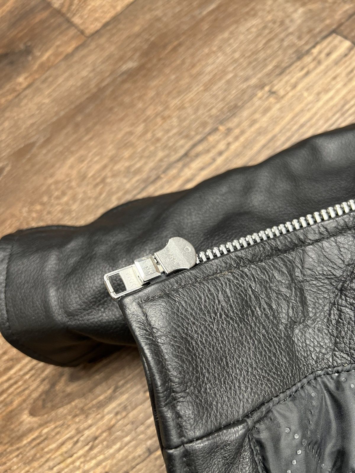 Vintage Leather Biker Jacket Vintage Texpeed YKK Size L / US 10 / IT 46 - 19 Thumbnail