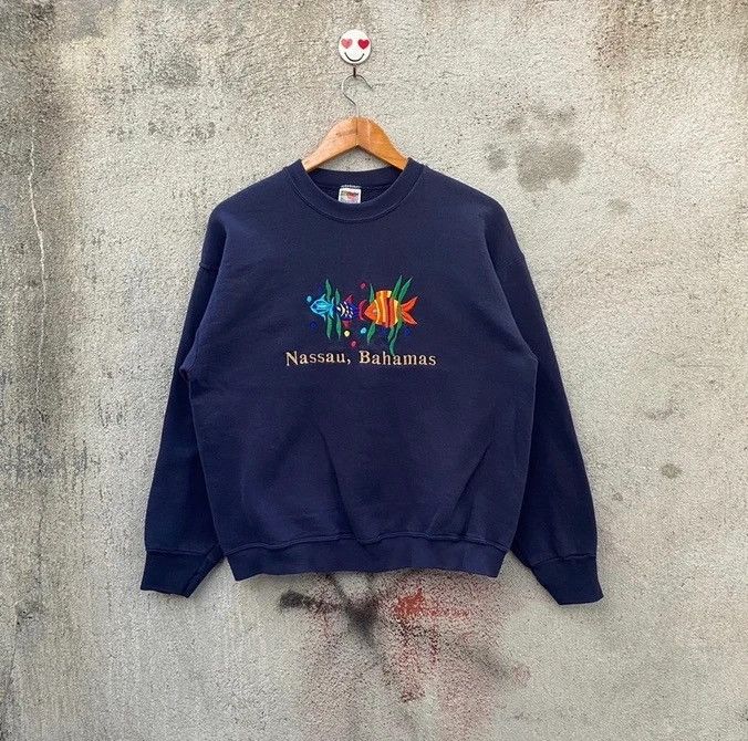 Vintage Vintage 90s nassau bahamas sweatshirt pullover Size US M / EU 48-50 / 2 - 1 Thumbnail