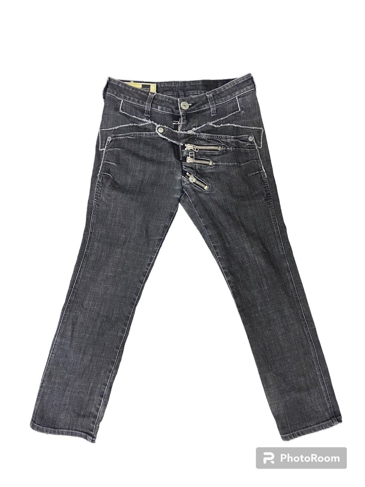 Marithe + Francois Girbaud Rare design MFG zipped jeans Size US 32 / EU 48 - 4 Thumbnail