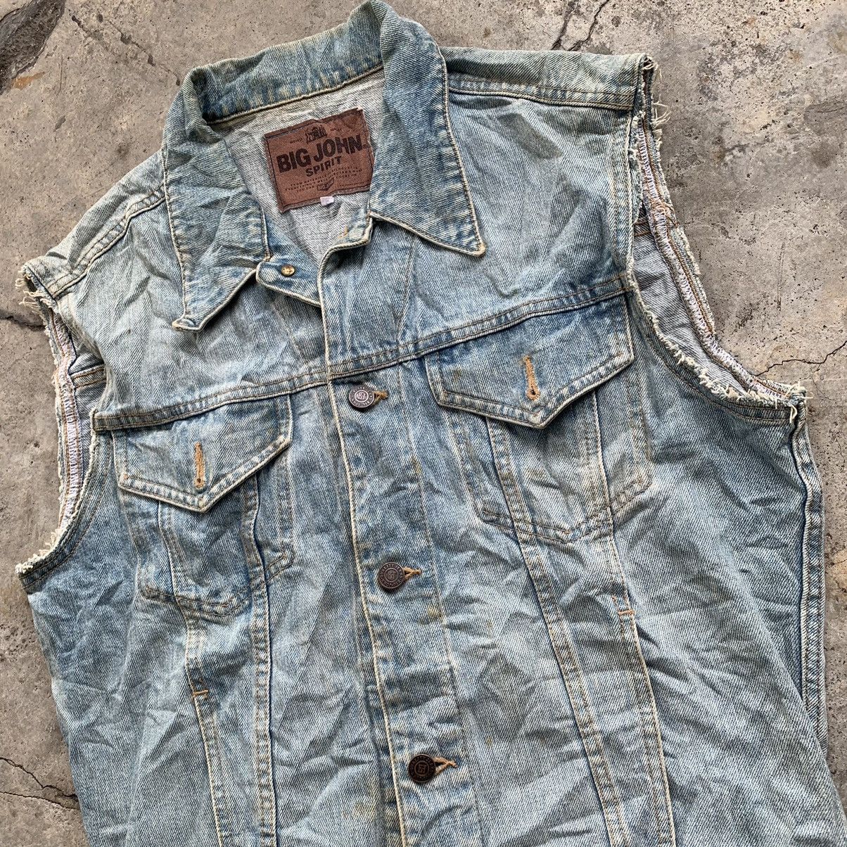 Big John Big John Spirit sleeveless tank top distressed denim jacket Size US L / EU 52-54 / 3 - 6 Thumbnail
