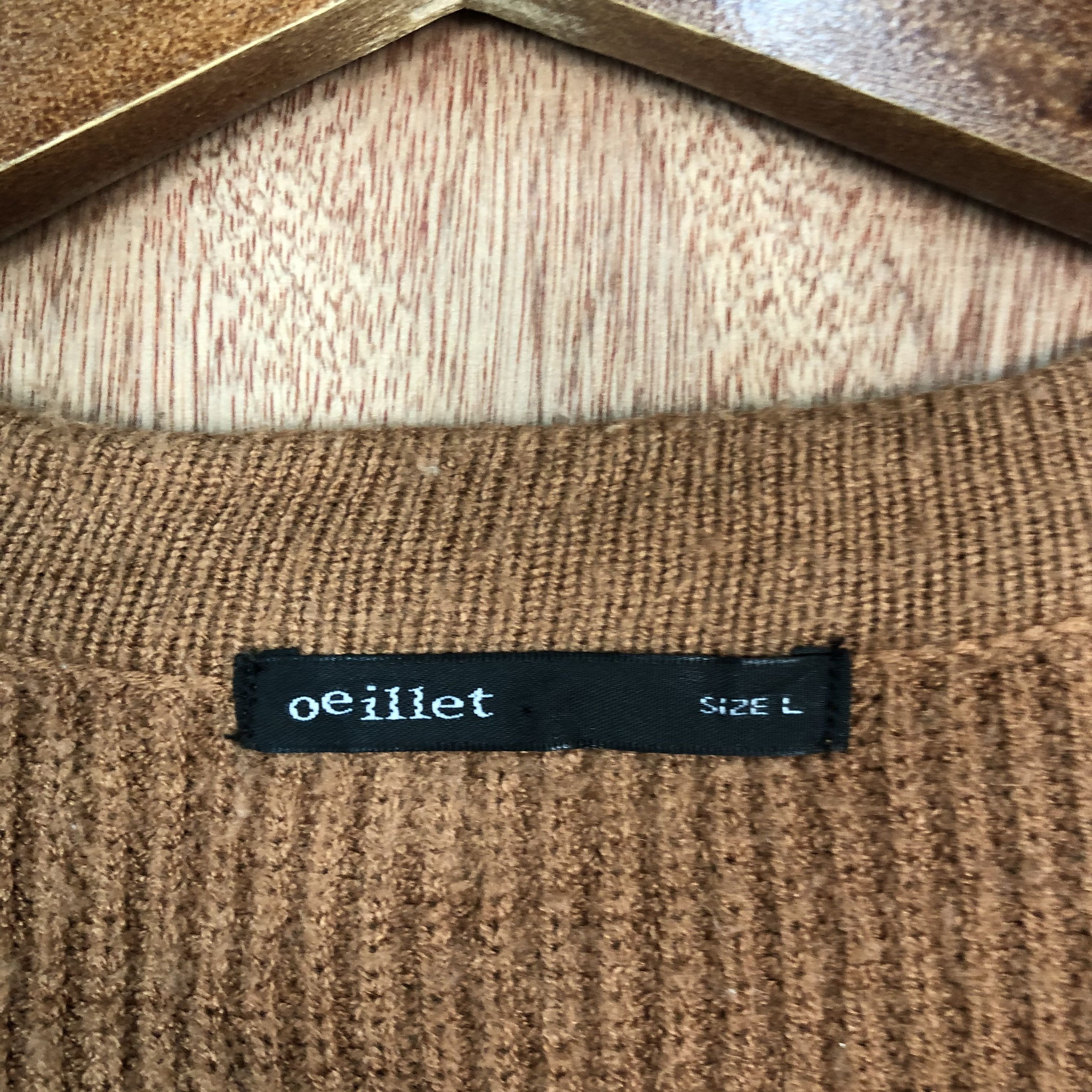 Japanese Brand D Oeillet Brown Cardigan knitwear japan vintage #c487 Size US L / EU 52-54 / 3 - 8 Thumbnail
