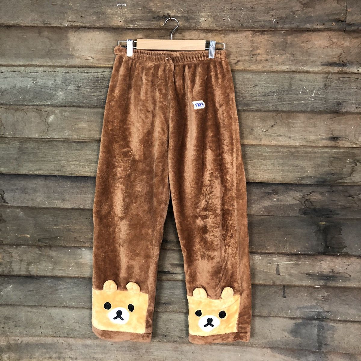 Anime DL Japan fleece Bear Brown Joggers Pants #5883 Size 26" / US 2 / IT 38 - 1 Thumbnail