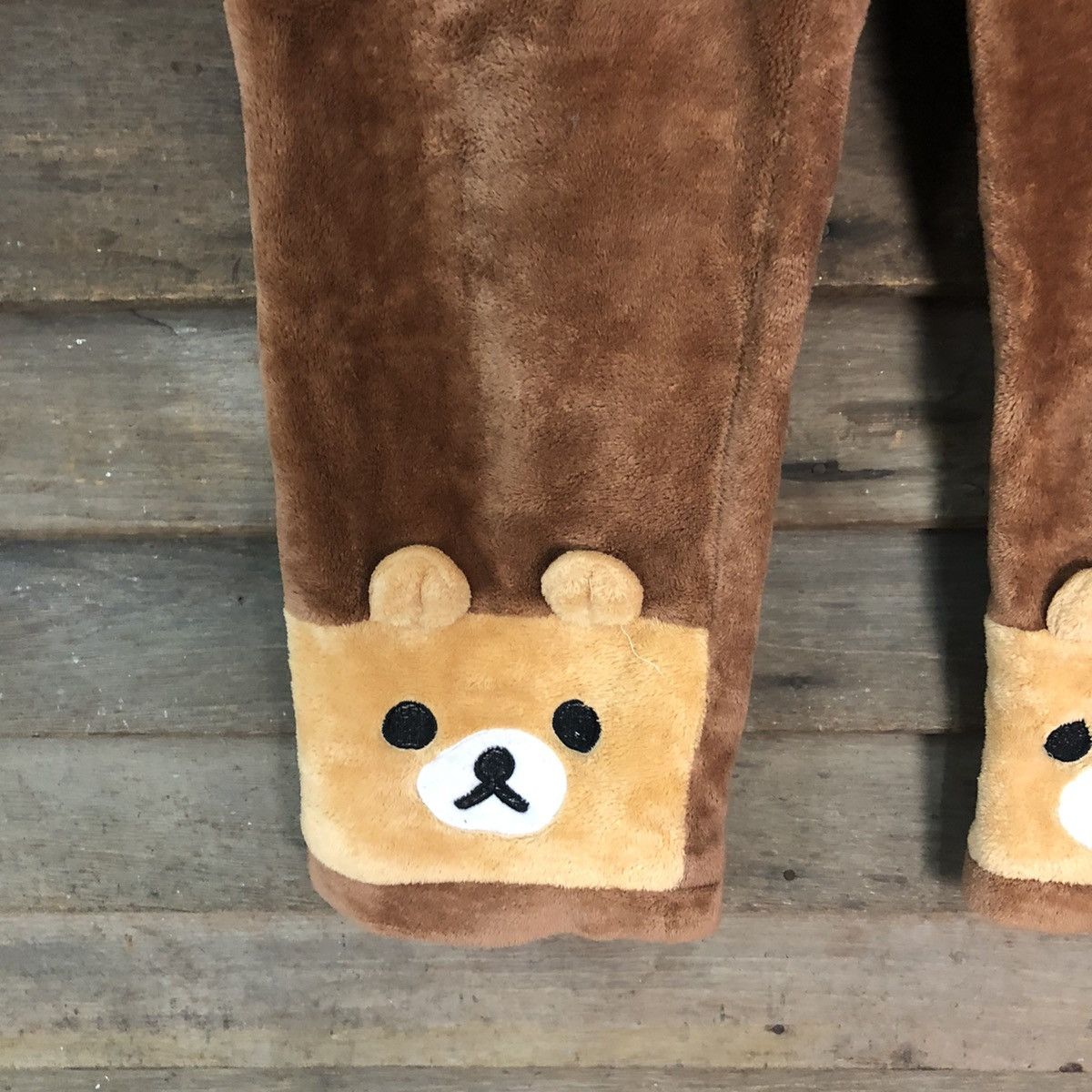 Anime DL Japan fleece Bear Brown Joggers Pants #5883 Size 26" / US 2 / IT 38 - 4 Thumbnail