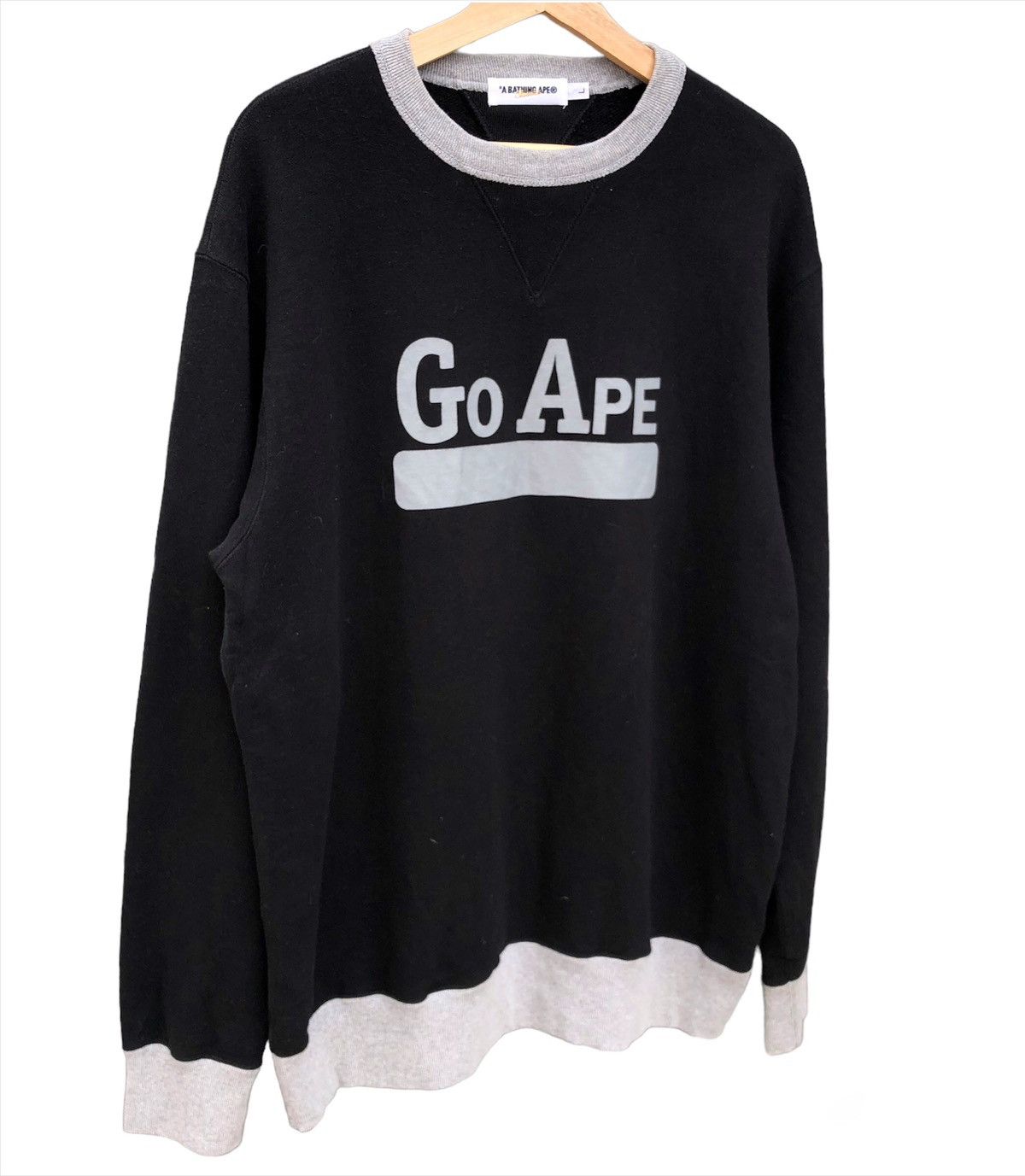 Bape Go Ape Big Spell Out Crewneck Size US L / EU 52-54 / 3 - 2 Thumbnail