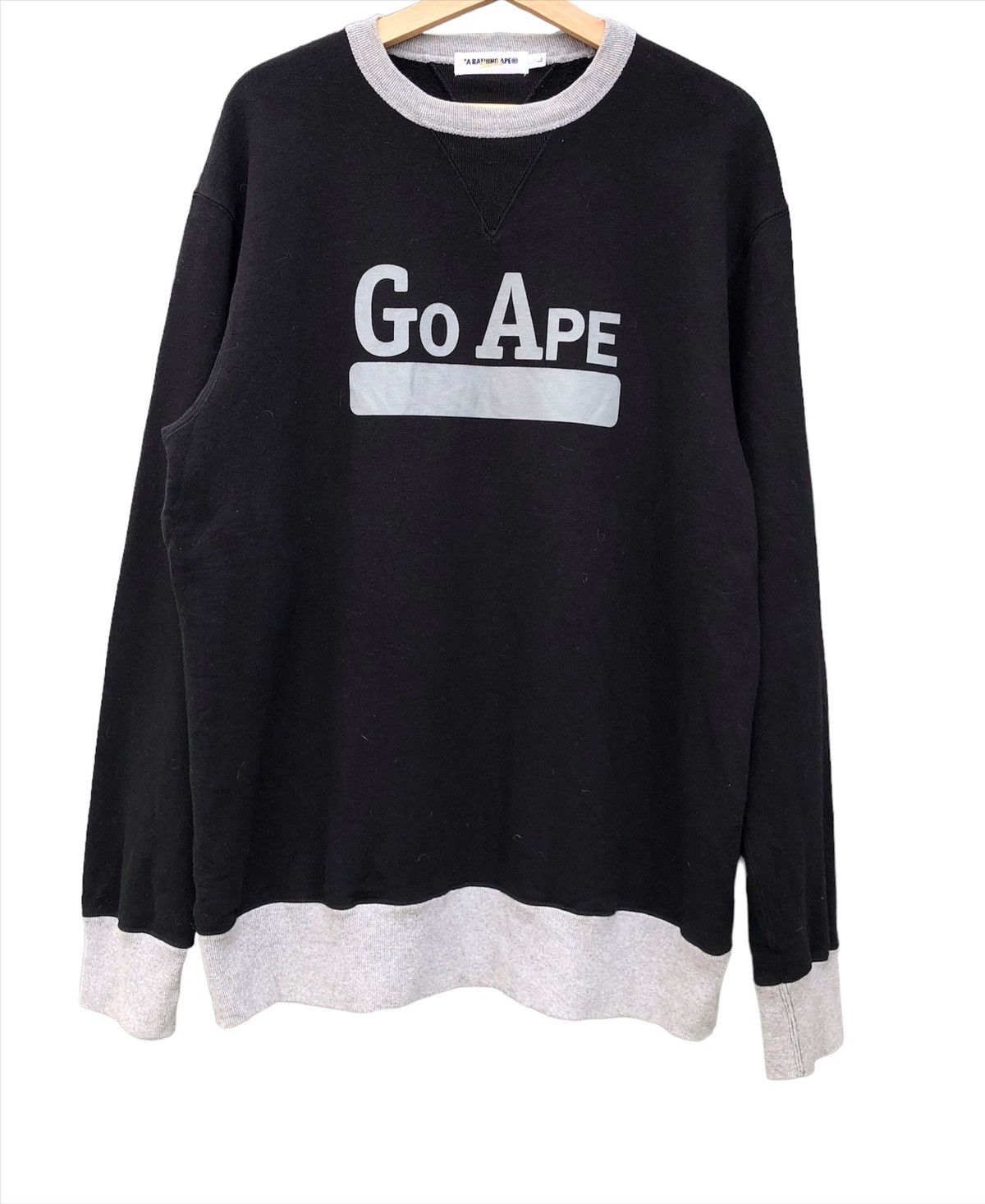 Bape Go Ape Big Spell Out Crewneck Size US L / EU 52-54 / 3 - 1 Thumbnail