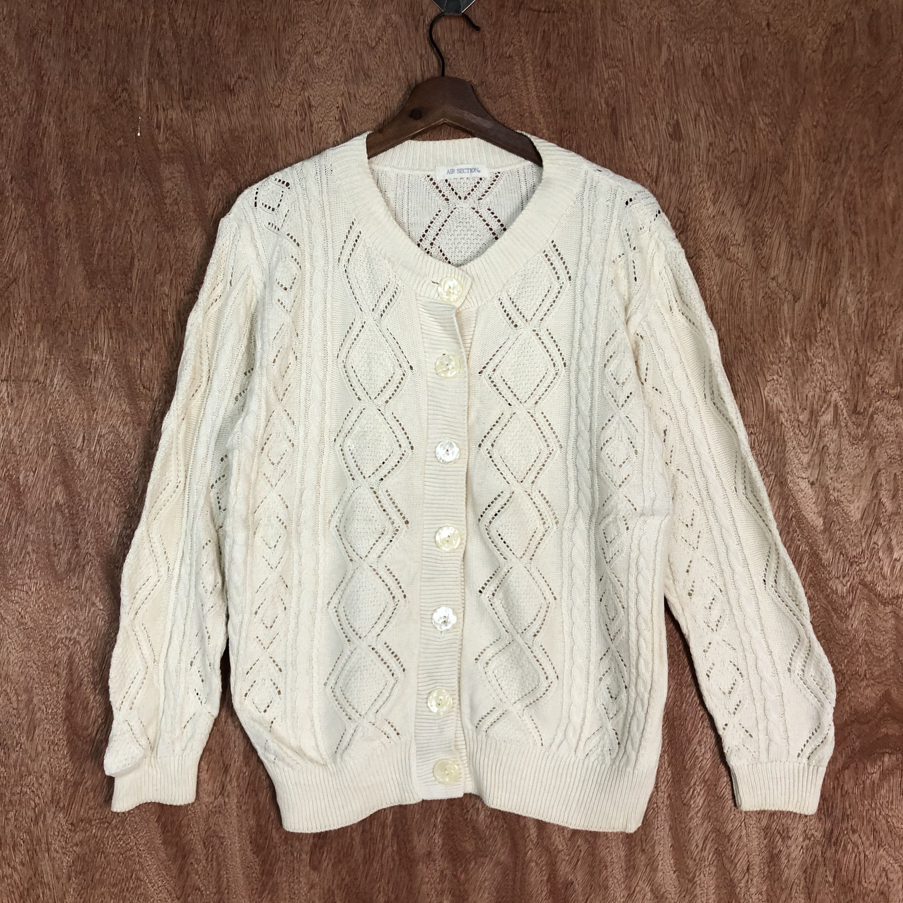 Homespun Knitwear DLL Air Section crochet mesh net White Knitwear #c554 Size US M / EU 48-50 / 2 - 1 Thumbnail