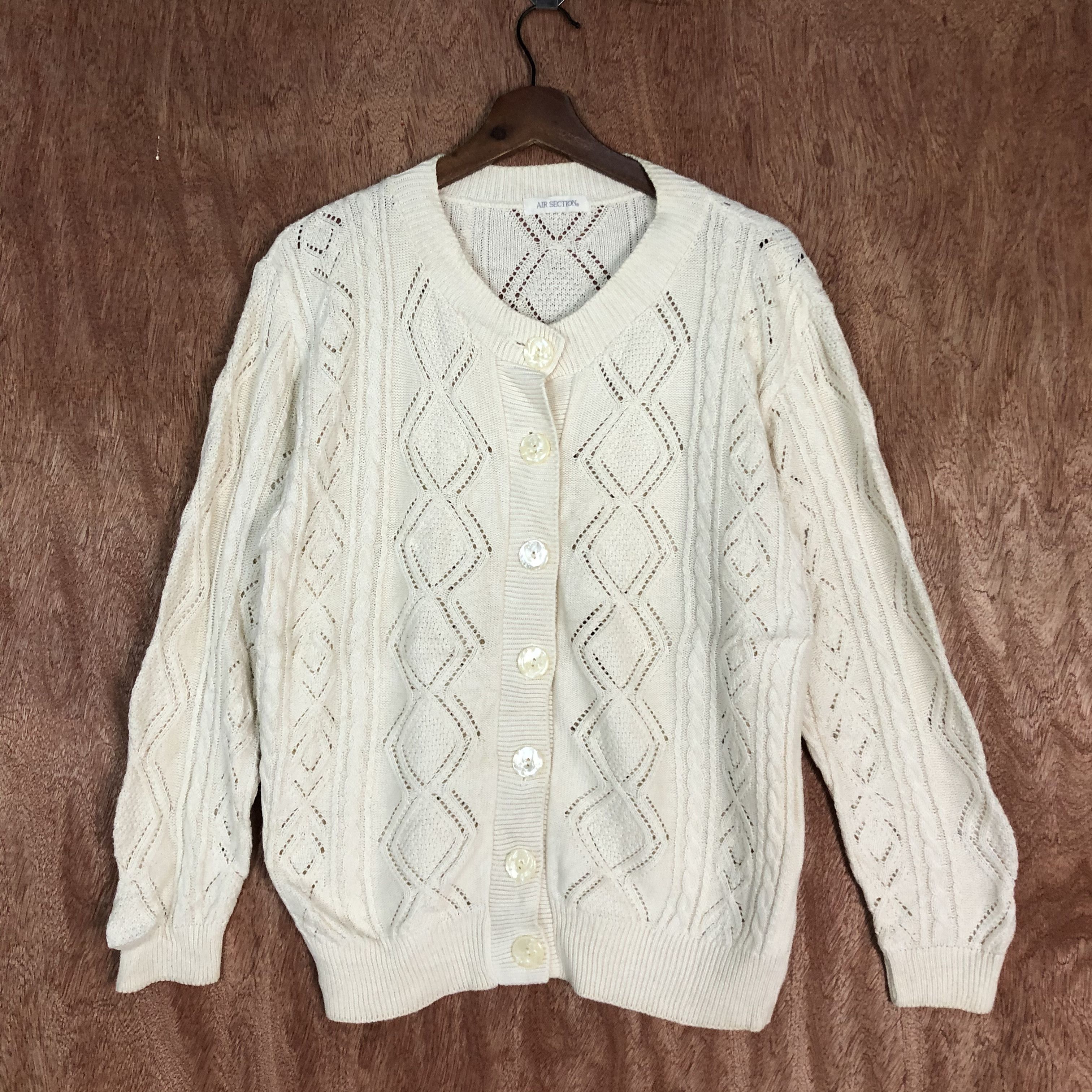 Homespun Knitwear DLL Air Section crochet mesh net White Knitwear #c554 Size US M / EU 48-50 / 2 - 3 Thumbnail