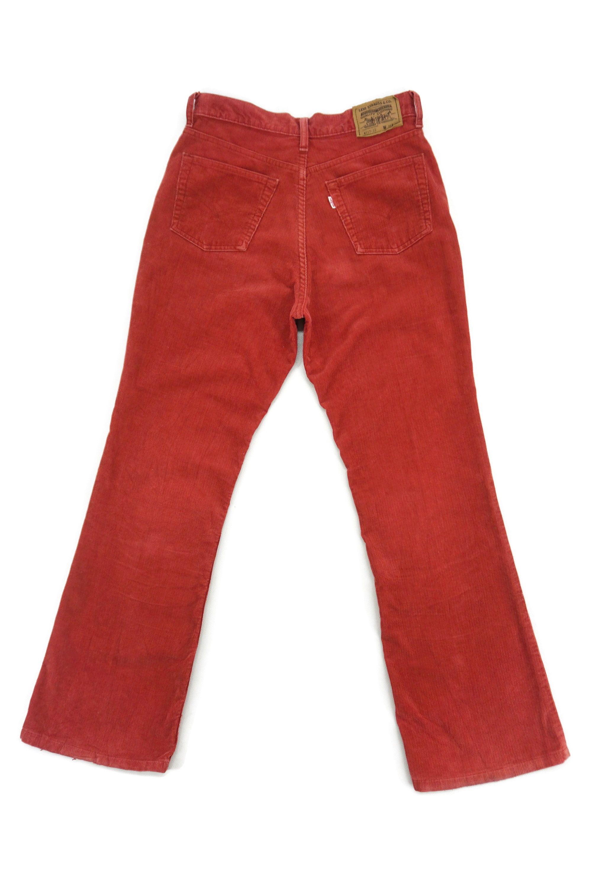image of Levis x Rodeo High Waisted Bootcut 517 Vintage Flare High Rise Pants in Red, Men's (Size 28)