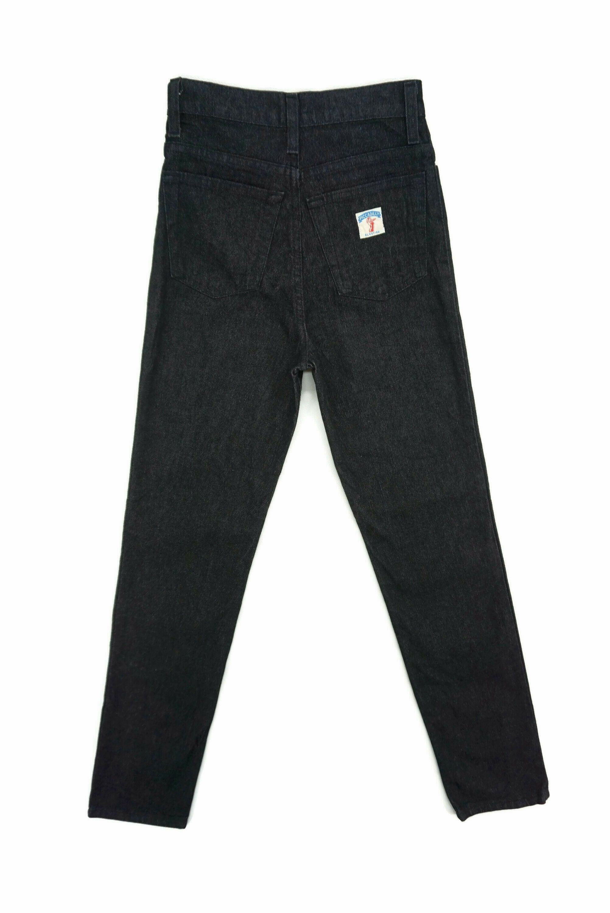 image of Rockers Skinny Stretchable Pants Piccadilly Elastiss Paris France in Black, Women's (Size 26)