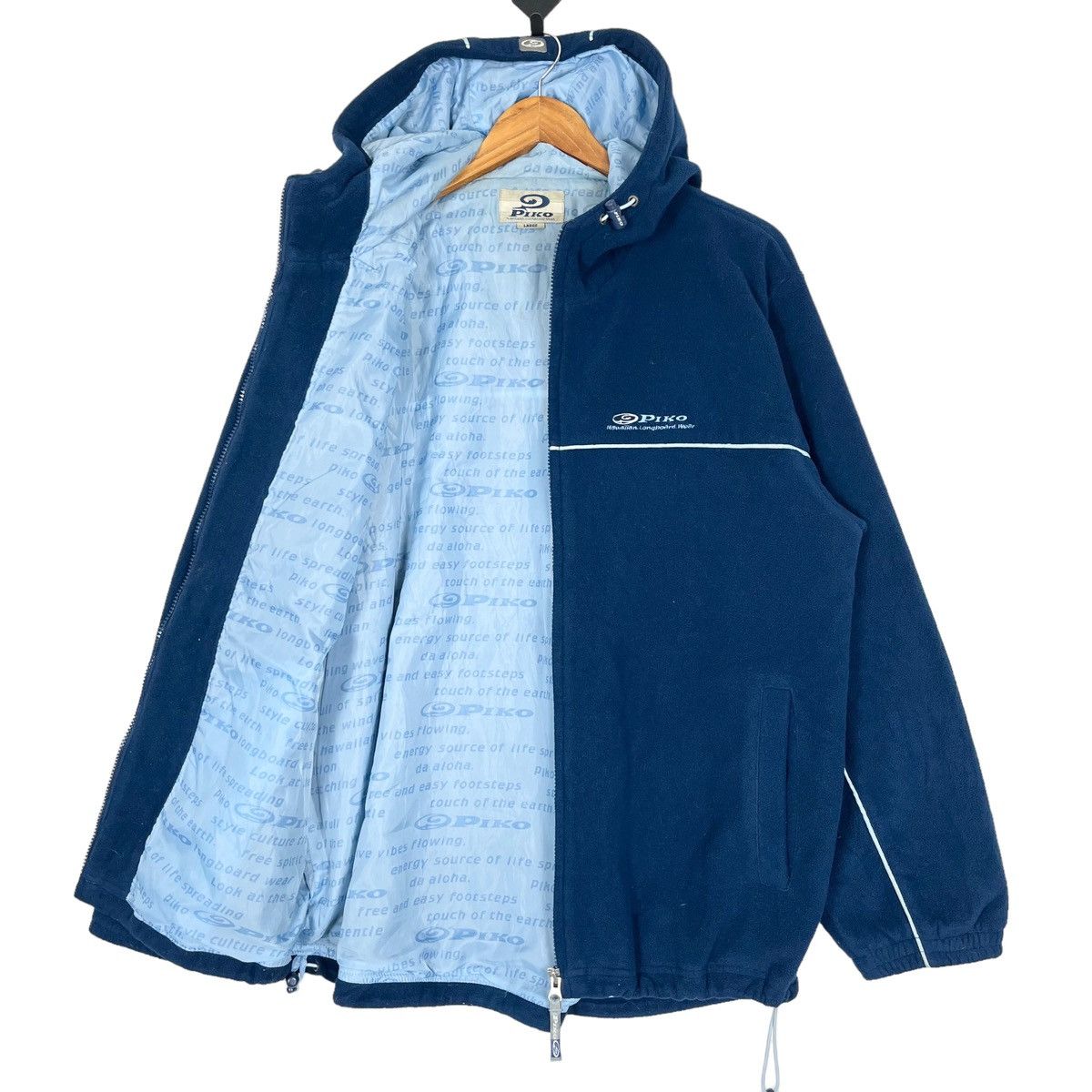 Vintage Piko Hoodie Fleece Jacket