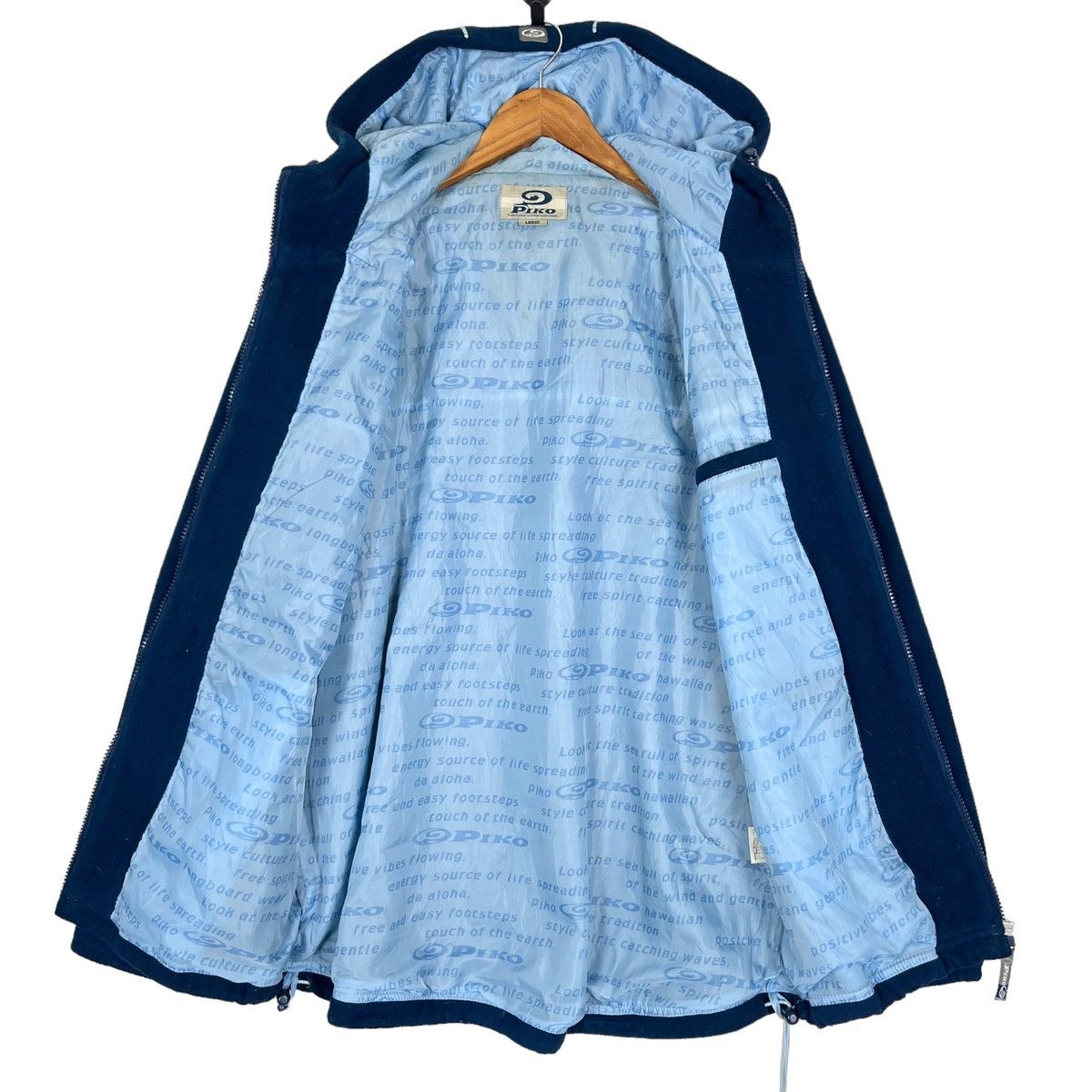 Vintage Piko Hoodie Fleece Jacket