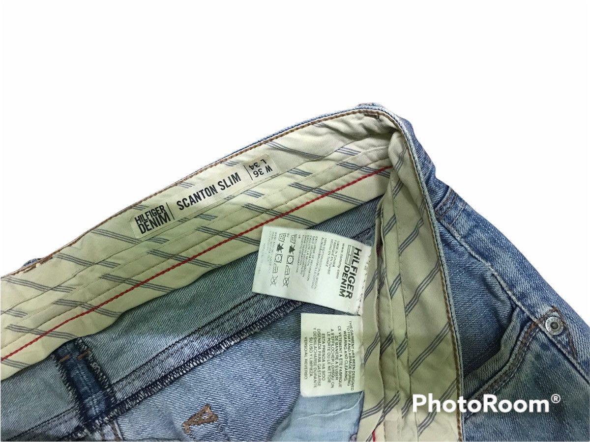 Tommy Hilfiger “Vintage Distressed Light Blue Denim Jeans – Faded Wash, Size US 37 - 13 Thumbnail