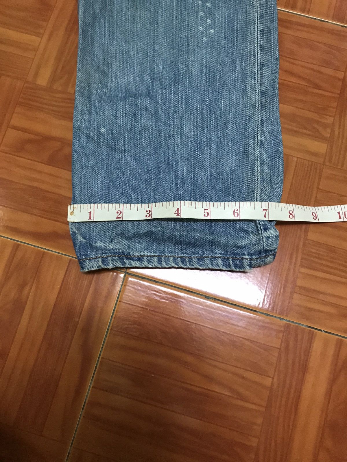 Tommy Hilfiger “Vintage Distressed Light Blue Denim Jeans – Faded Wash, Size US 37 - 20 Thumbnail