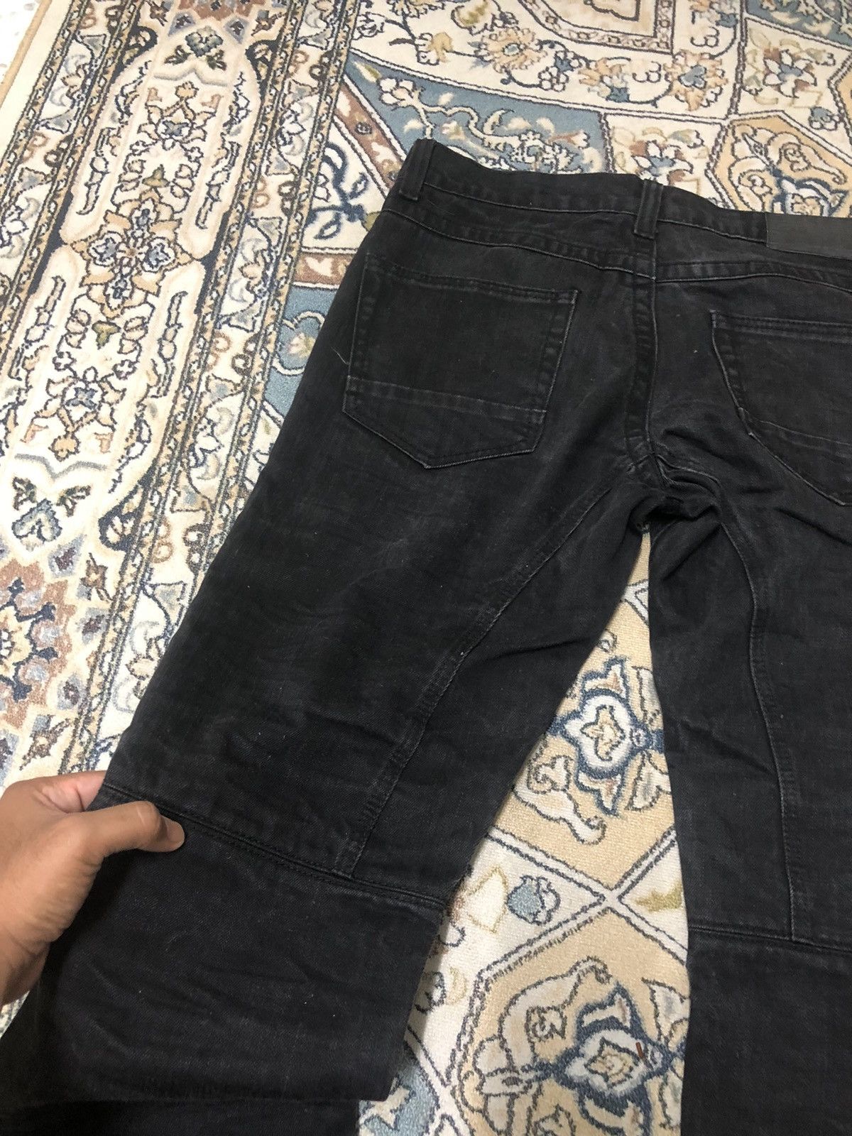 If Six Was Nine Blue Stitch Bondage Sashiko Slim Straight Jean Like Kapital Size US 34 / EU 50 - 14 Thumbnail