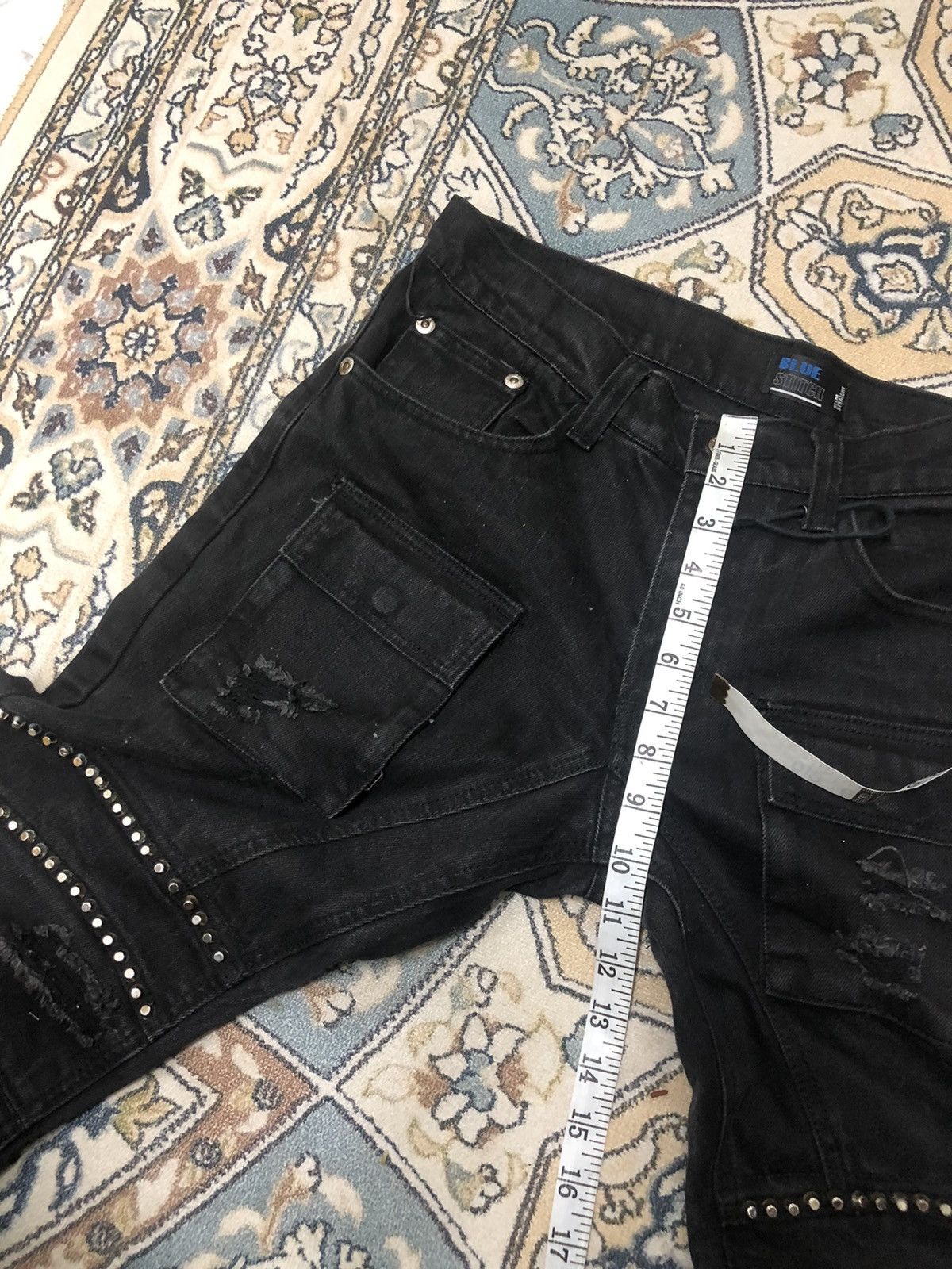 If Six Was Nine Blue Stitch Bondage Sashiko Slim Straight Jean Like Kapital Size US 34 / EU 50 - 16 Thumbnail