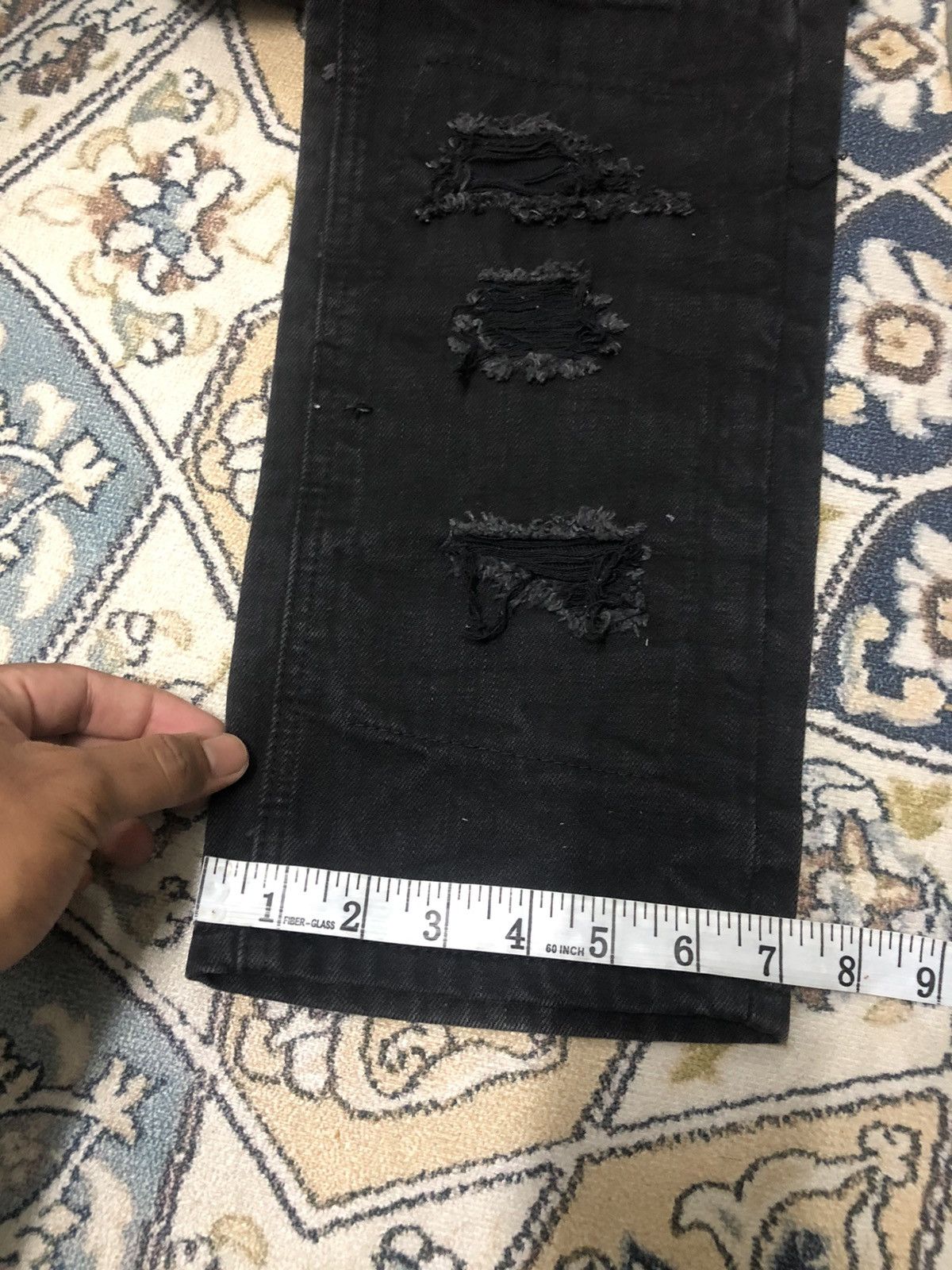 If Six Was Nine Blue Stitch Bondage Sashiko Slim Straight Jean Like Kapital Size US 34 / EU 50 - 19 Thumbnail