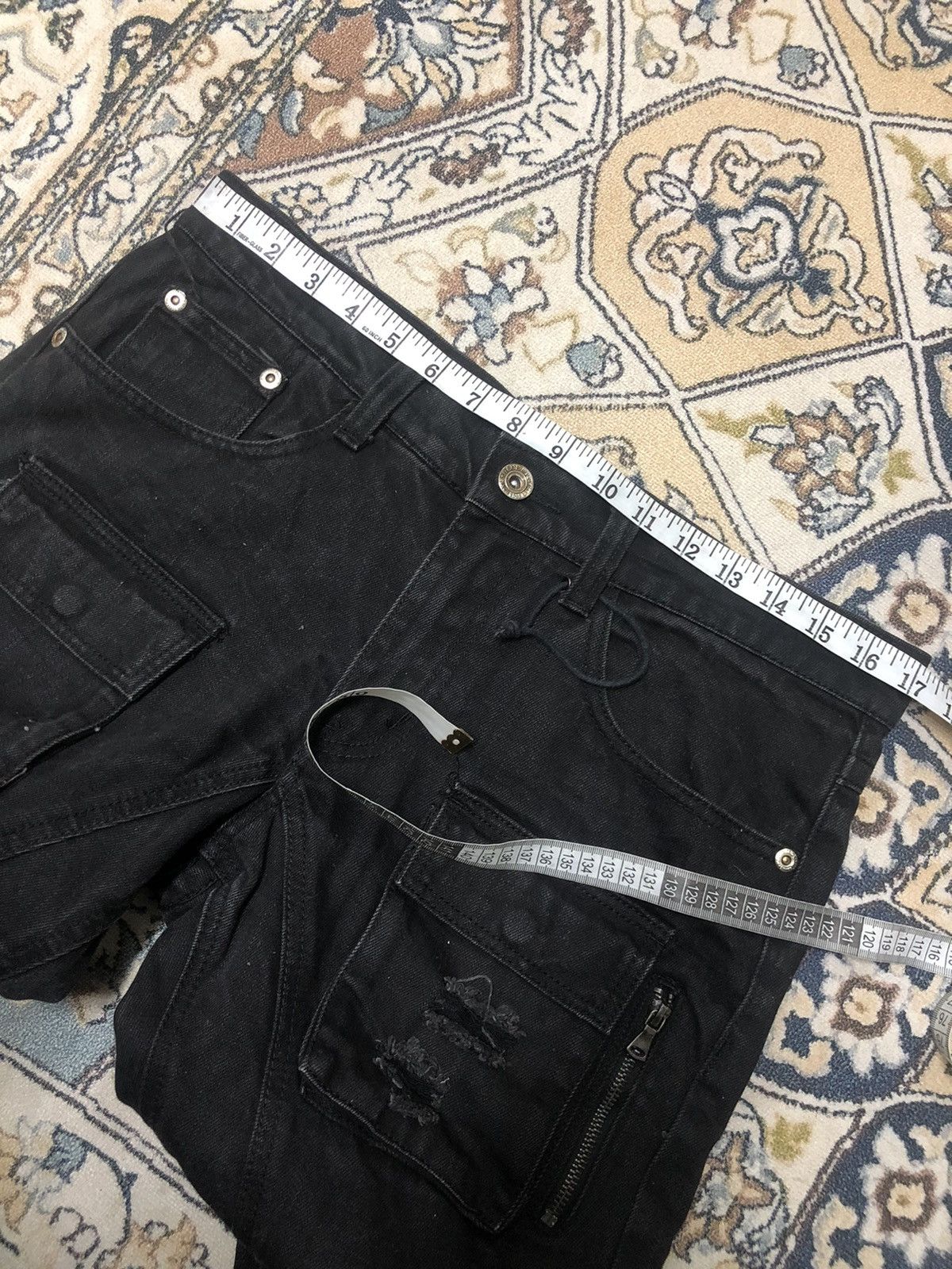 If Six Was Nine Blue Stitch Bondage Sashiko Slim Straight Jean Like Kapital Size US 34 / EU 50 - 15 Thumbnail