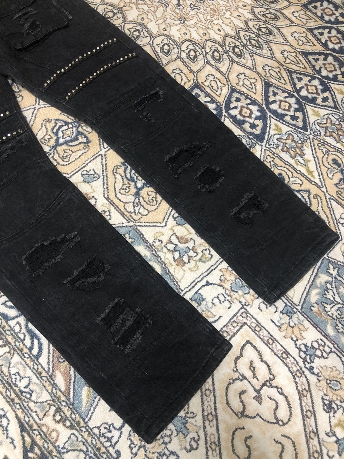 If Six Was Nine Blue Stitch Bondage Sashiko Slim Straight Jean Like Kapital Size US 34 / EU 50 - 5 Thumbnail