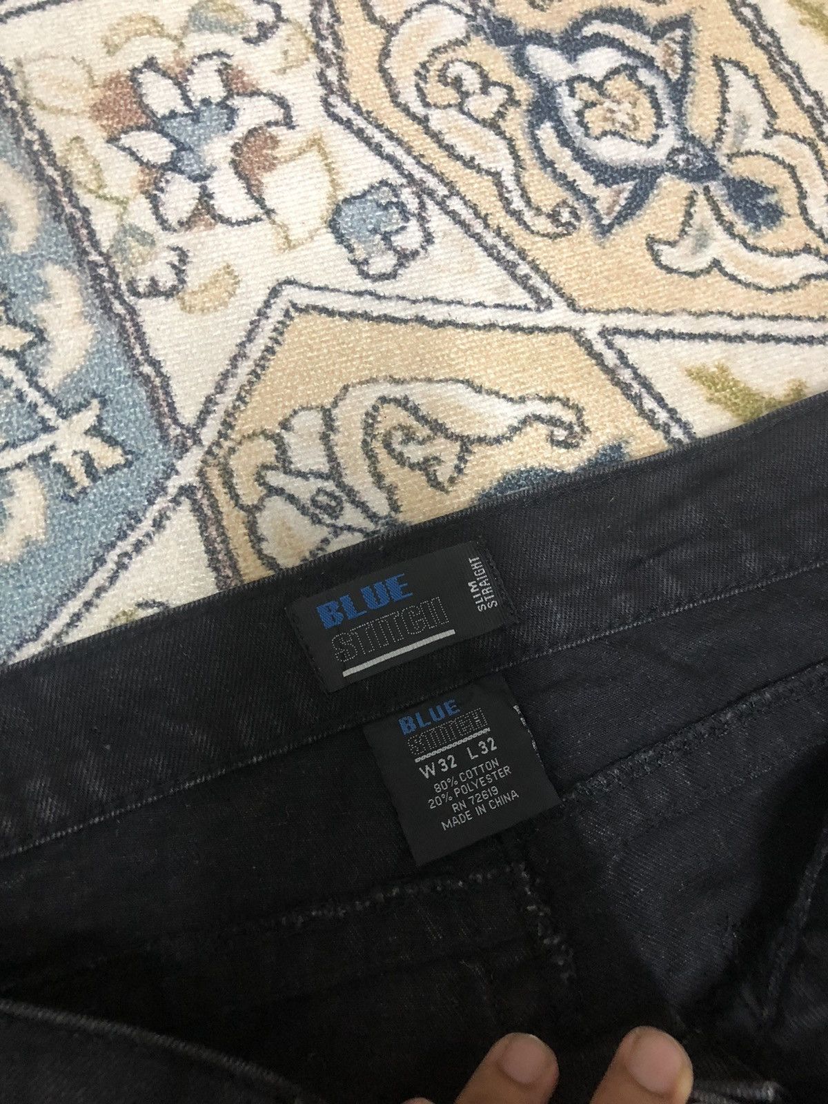 If Six Was Nine Blue Stitch Bondage Sashiko Slim Straight Jean Like Kapital Size US 34 / EU 50 - 6 Thumbnail