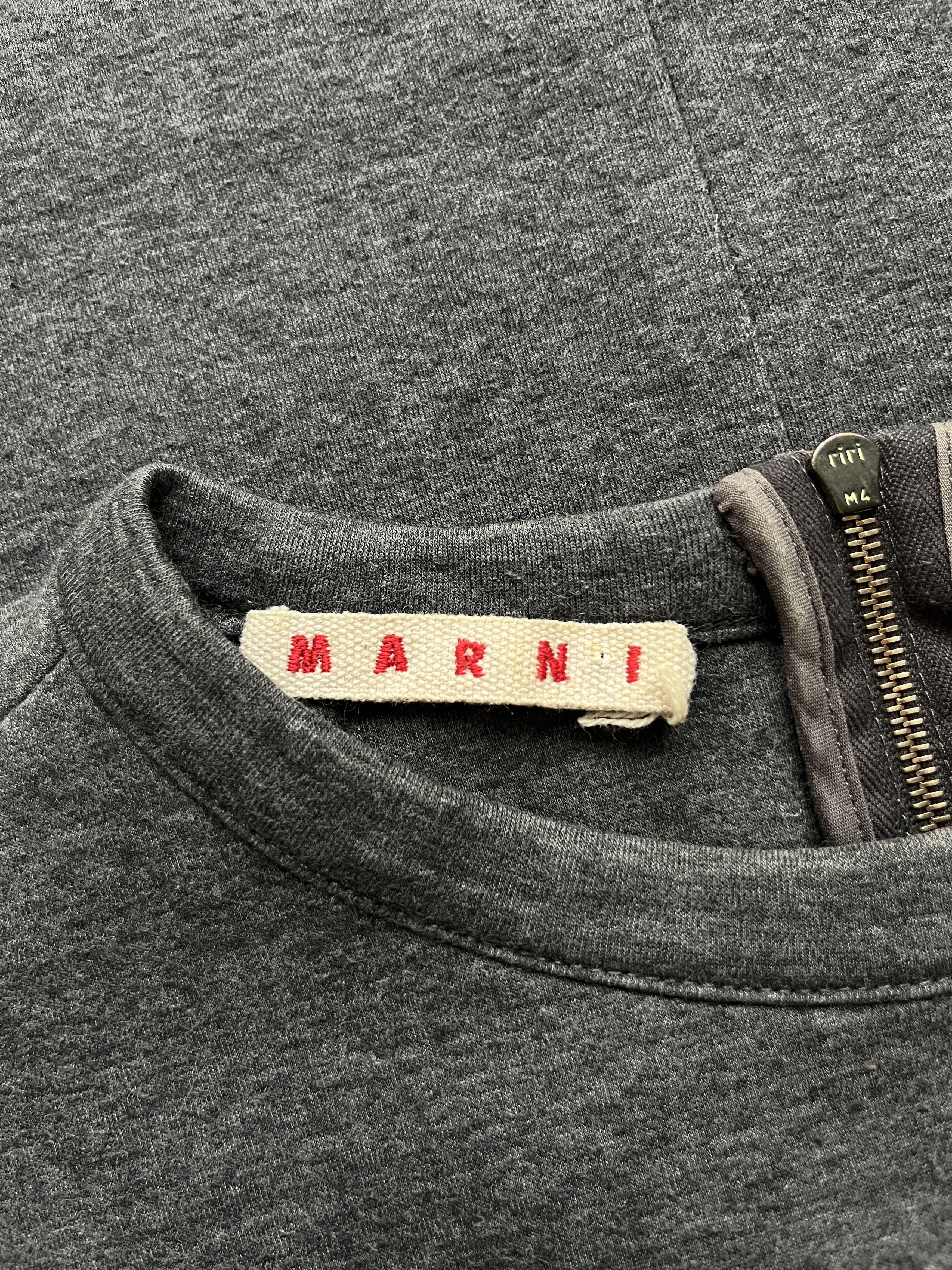Marni ⚡️QUICK SALE⚡️Marni Dark Gray Short T-Shirt Blouse Size M / US 6-8 / IT 42-44 - 3 Thumbnail
