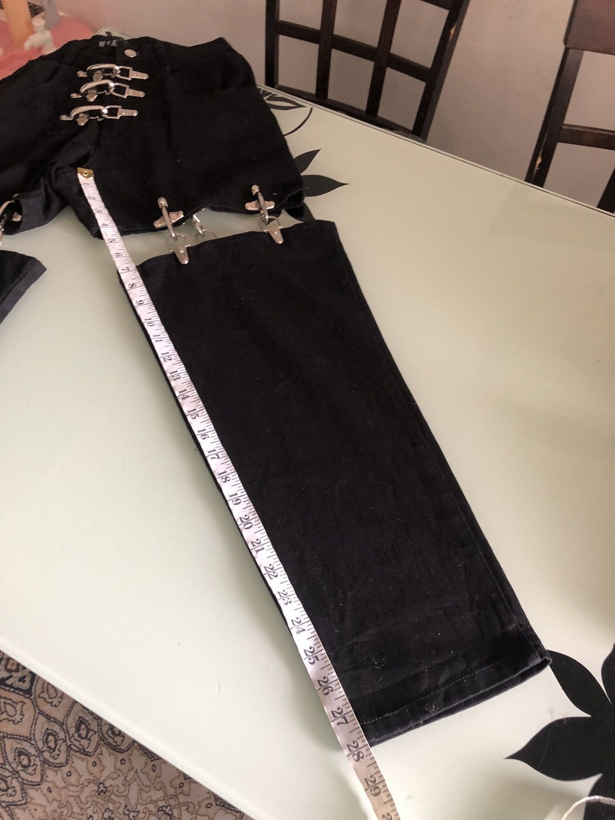Japanese Brand Rare🥷🏿 M.Y.O.B Nyc Seditionaries Bondage Punk Denim Size US 27 - 20 Thumbnail
