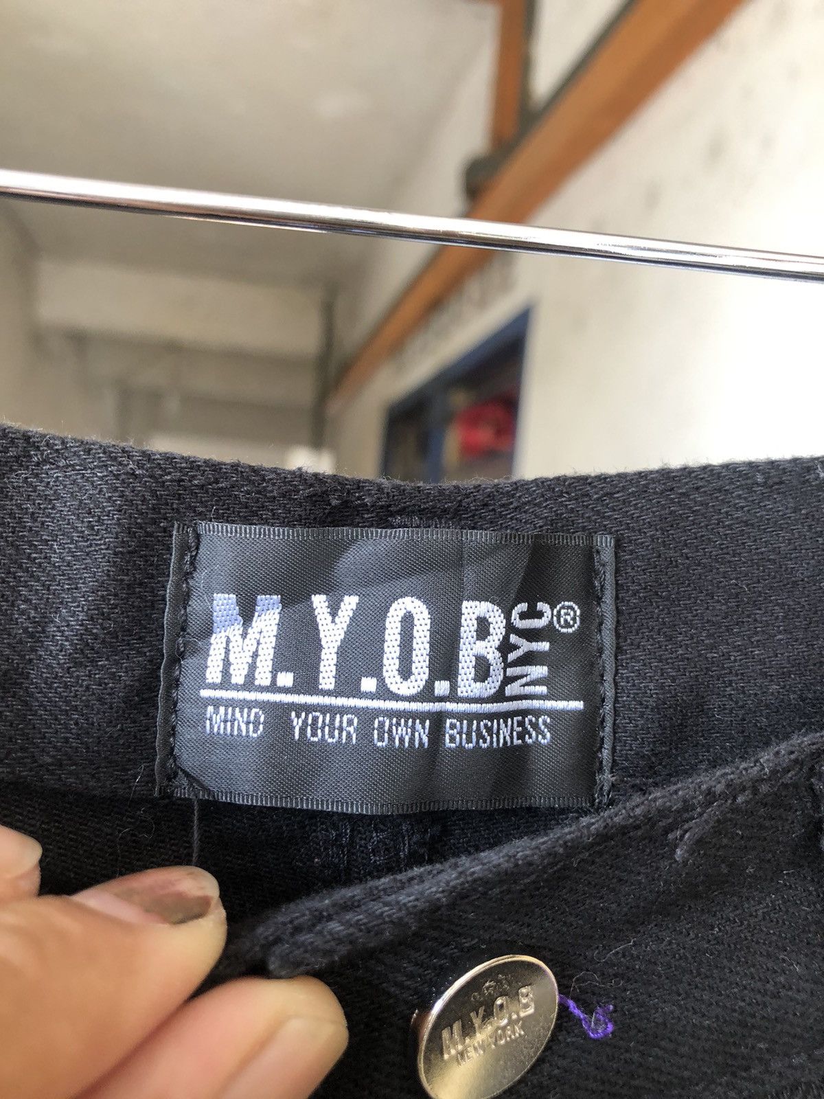 Japanese Brand Rare🥷🏿 M.Y.O.B Nyc Seditionaries Bondage Punk Denim Size US 27 - 15 Thumbnail