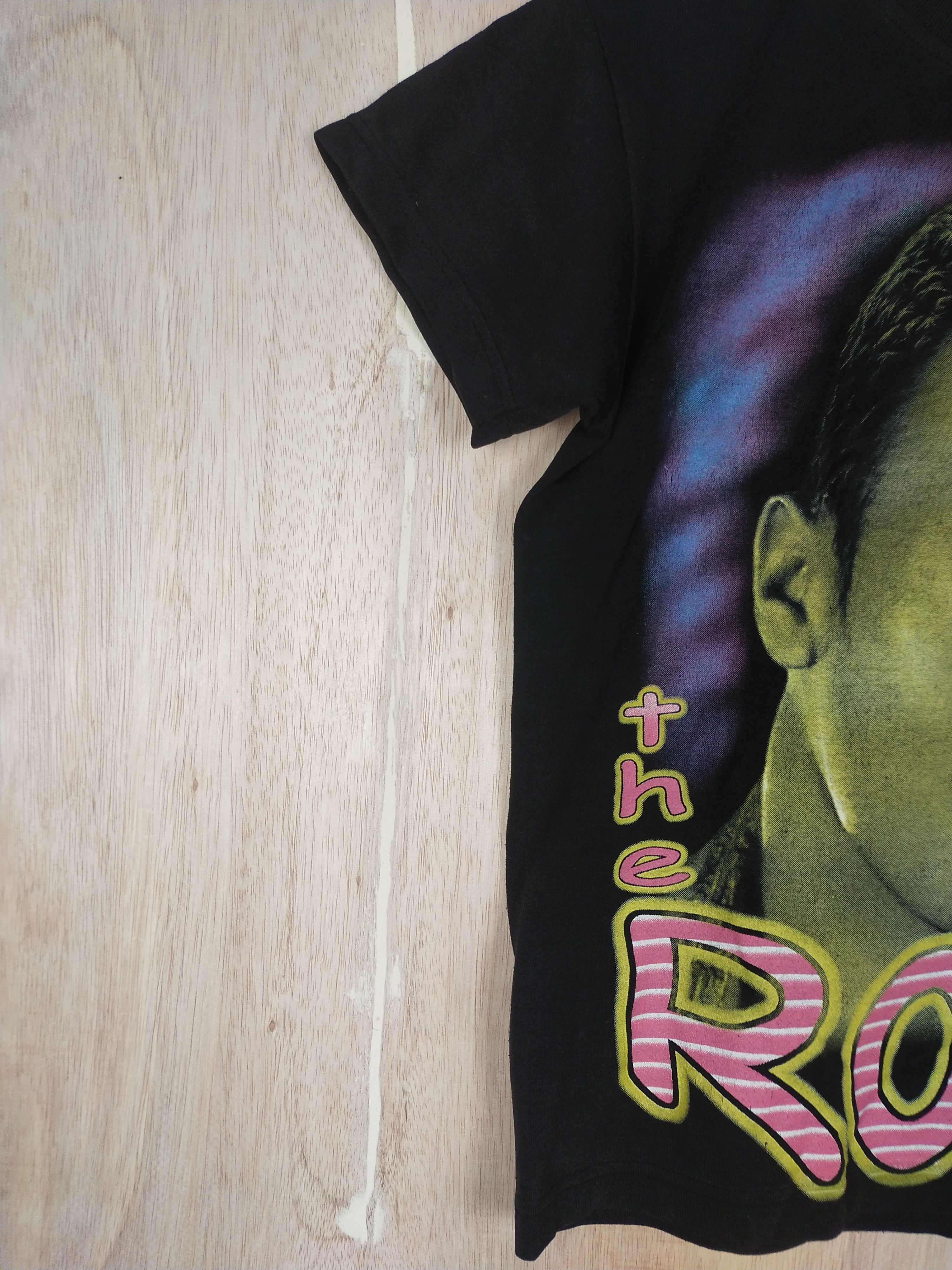 Vintage The Rock wwf vintage black tee #2772 Size US S / EU 44-46 / 1 - 3 Thumbnail