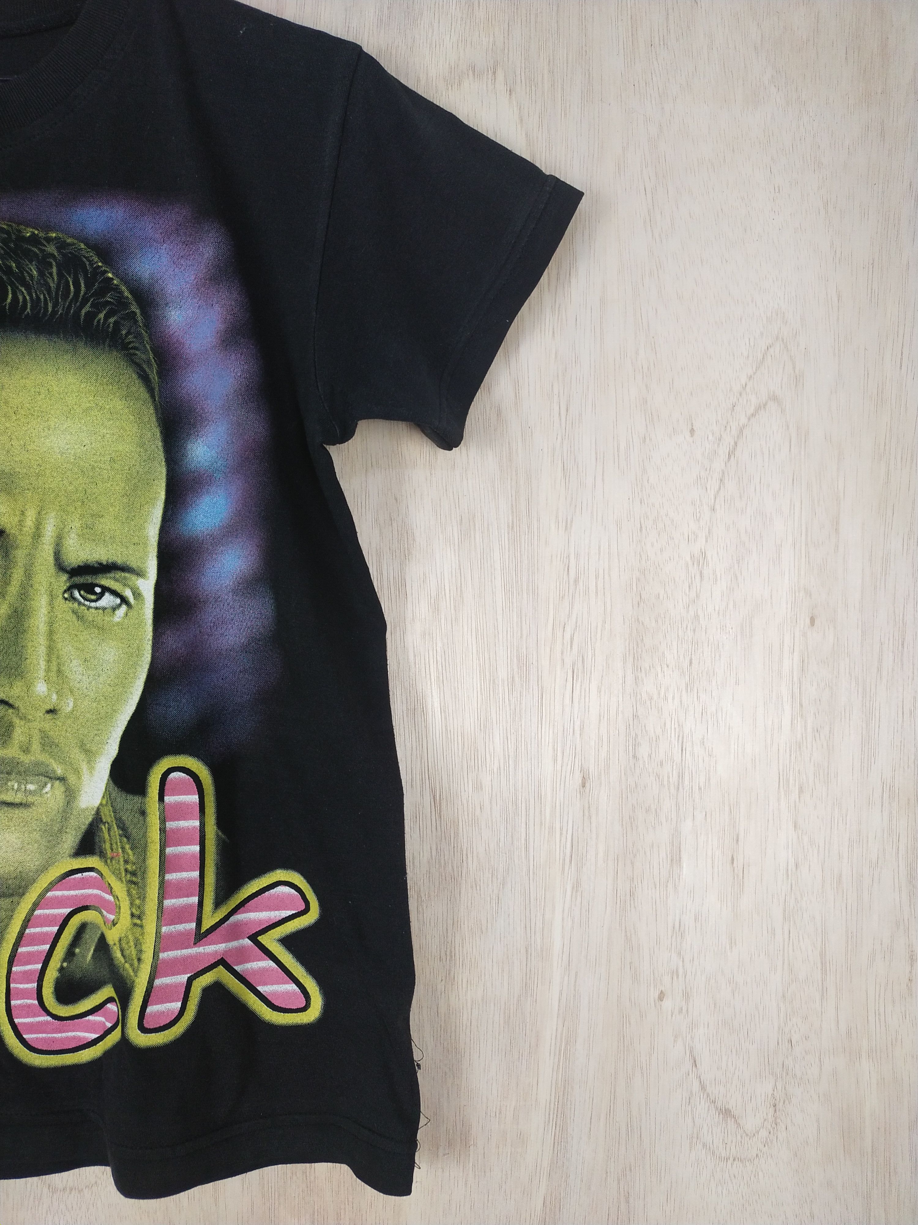 Vintage The Rock wwf vintage black tee #2772 Size US S / EU 44-46 / 1 - 5 Thumbnail