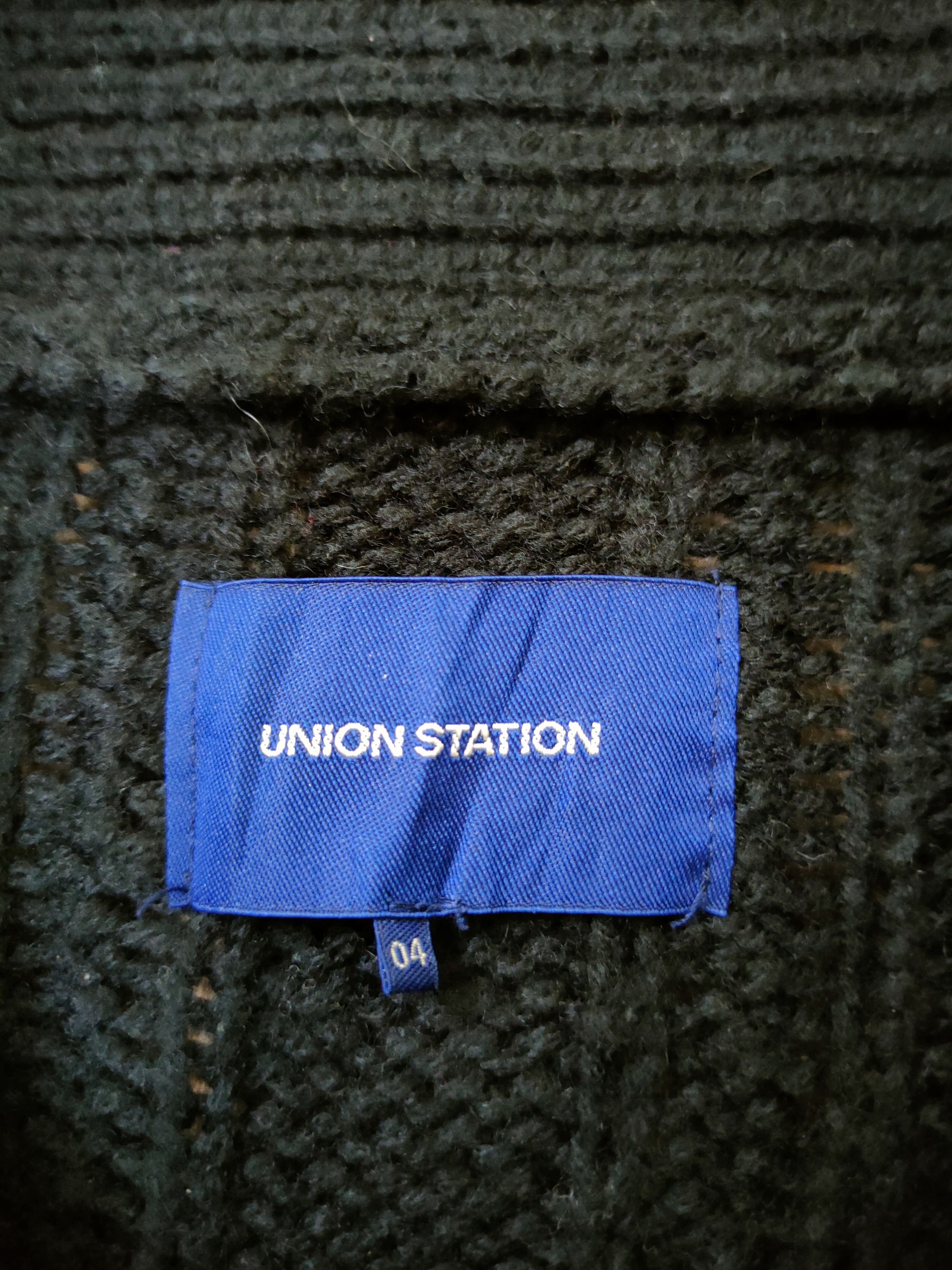 Japanese Brand DLL Union Station black cardigan cable knitwear #46-527 Size US L / EU 52-54 / 3 - 5 Thumbnail