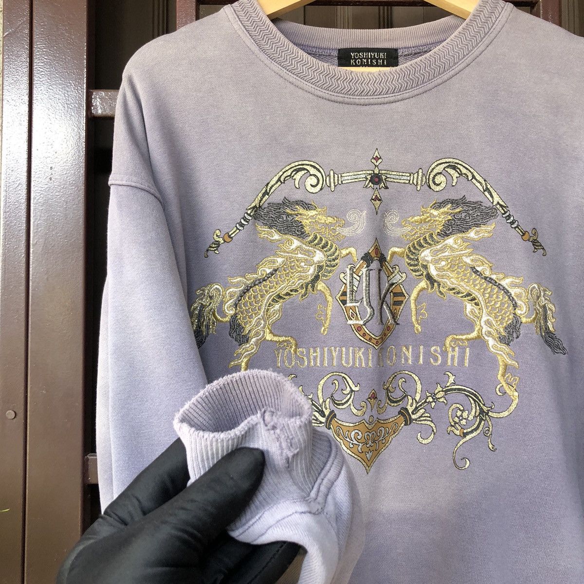 Japanese Brand Distressed🔥Vintage Yoshiyuki Konishi Sweatshirt Embroidery Size US XL / EU 56 / 4 - 7 Thumbnail
