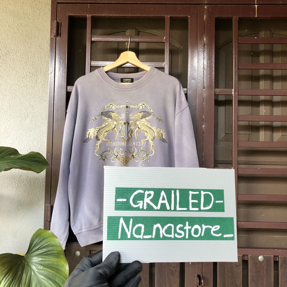 Japanese Brand Distressed🔥Vintage Yoshiyuki Konishi Sweatshirt Embroidery Size US XL / EU 56 / 4 - 2 Thumbnail