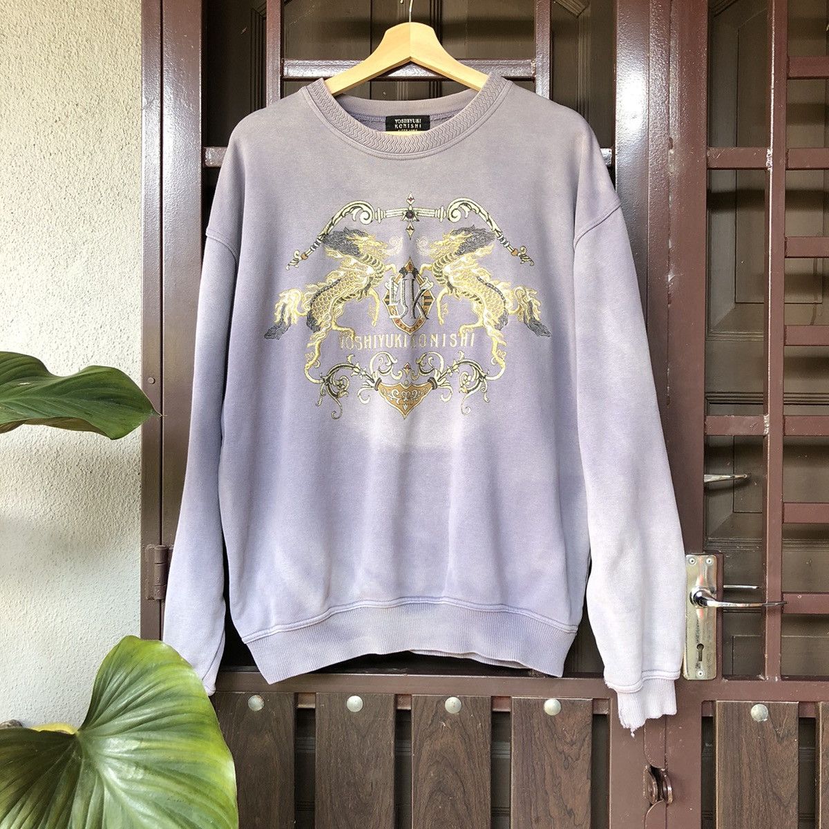 Japanese Brand Distressed🔥Vintage Yoshiyuki Konishi Sweatshirt Embroidery Size US XL / EU 56 / 4 - 1 Thumbnail