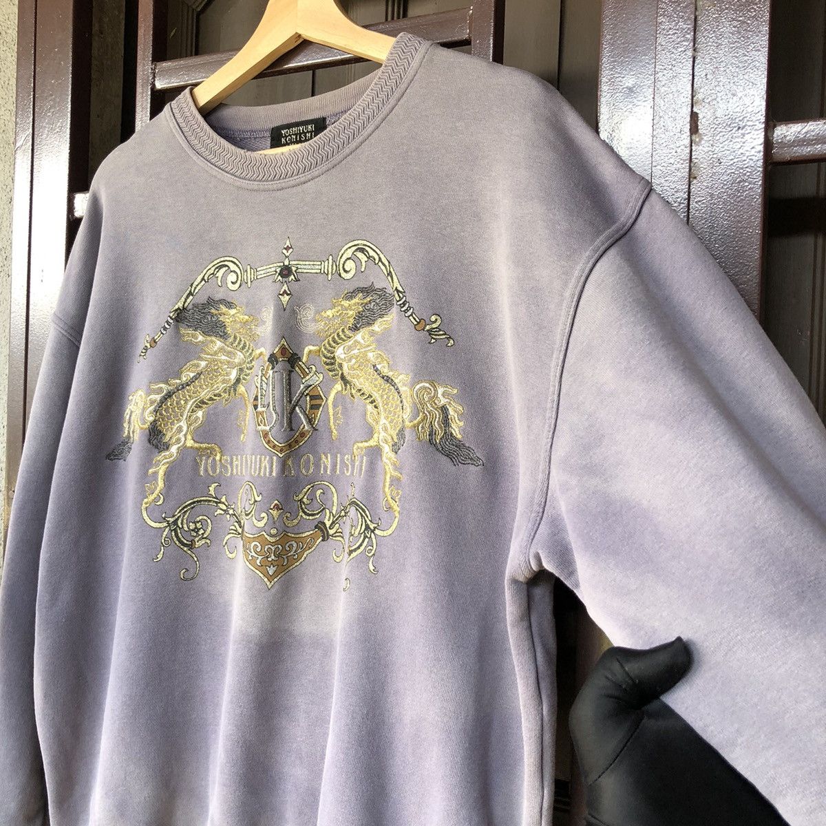 Japanese Brand Distressed🔥Vintage Yoshiyuki Konishi Sweatshirt Embroidery Size US XL / EU 56 / 4 - 4 Thumbnail