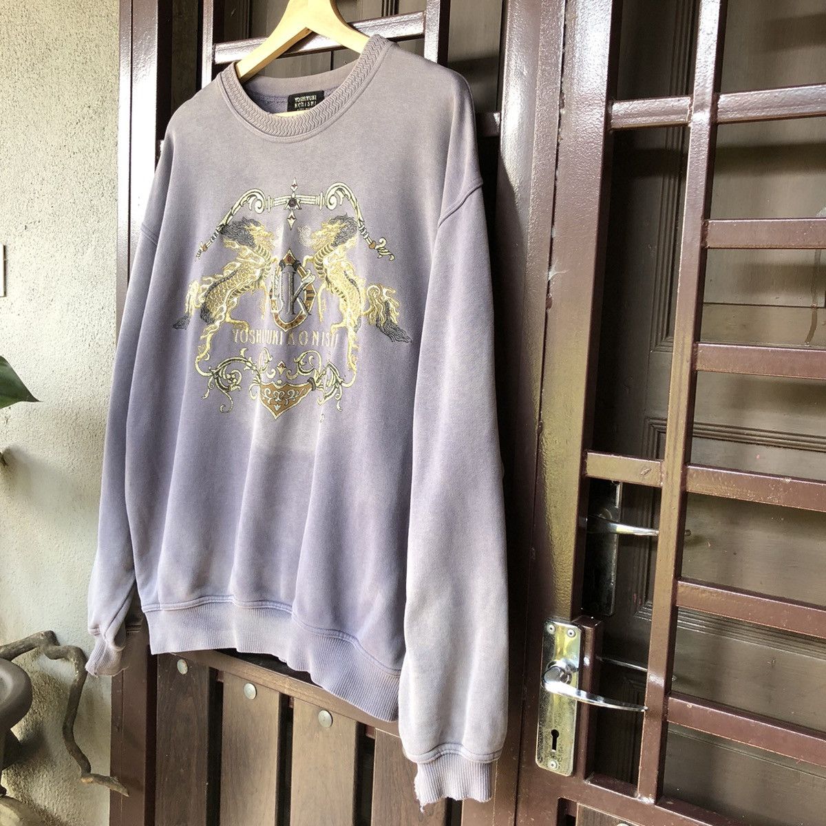 Japanese Brand Distressed🔥Vintage Yoshiyuki Konishi Sweatshirt Embroidery Size US XL / EU 56 / 4 - 3 Thumbnail