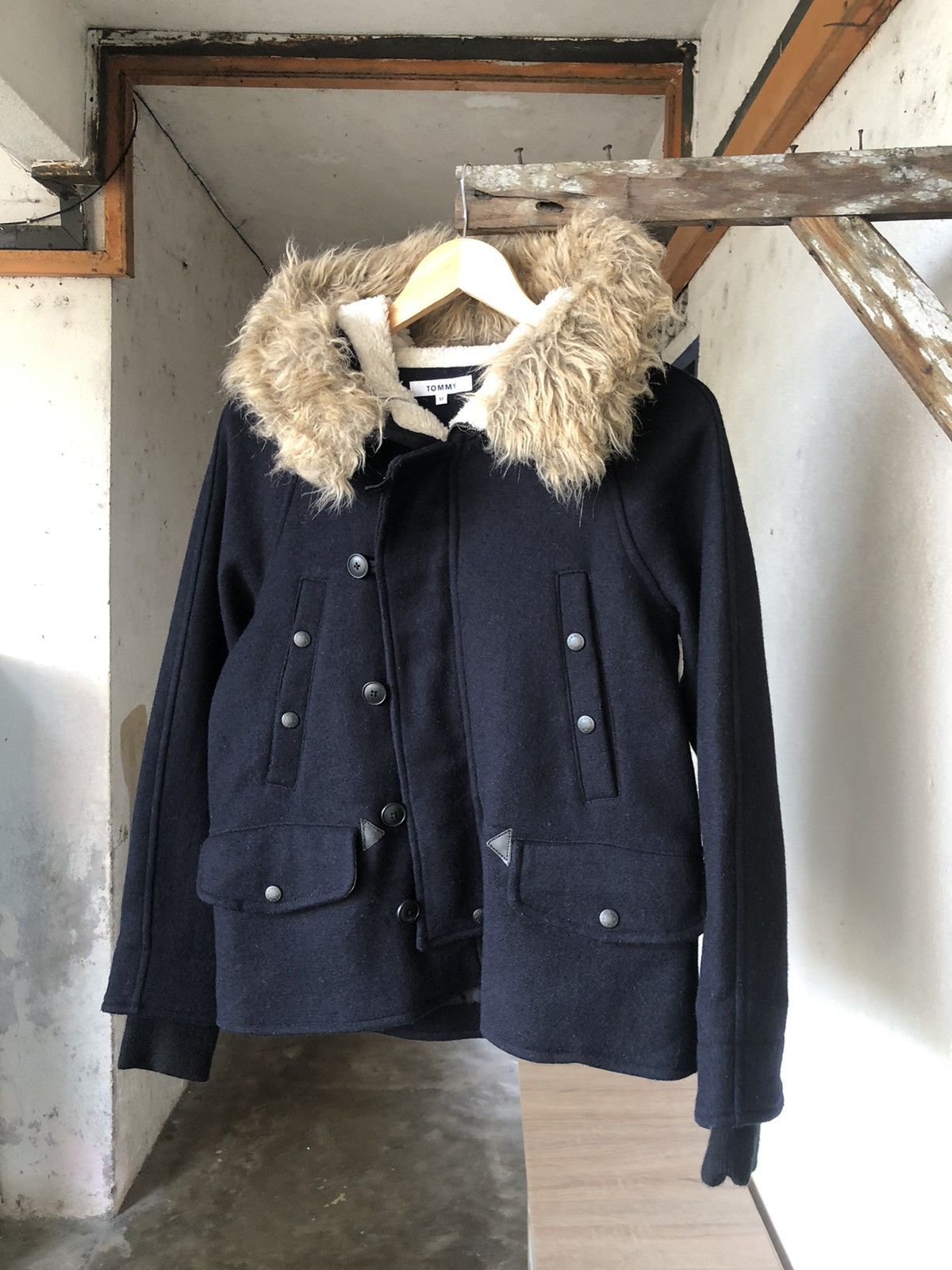 Tommy Hilfiger Vintage Tommy Hilfiger Wool Duffle Jacket wt Hoodie Size M / US 6-8 / IT 42-44 - 8 Thumbnail