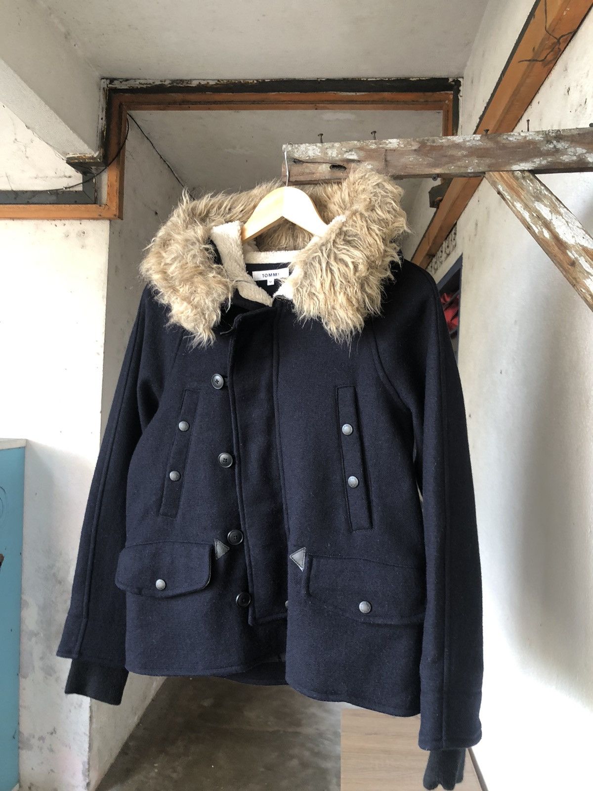 Tommy Hilfiger Vintage Tommy Hilfiger Wool Duffle Jacket wt Hoodie Size M / US 6-8 / IT 42-44 - 10 Thumbnail