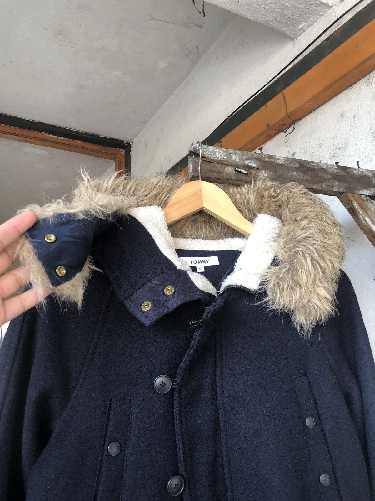 Tommy Hilfiger Vintage Tommy Hilfiger Wool Duffle Jacket wt Hoodie Size M / US 6-8 / IT 42-44 - 4 Thumbnail