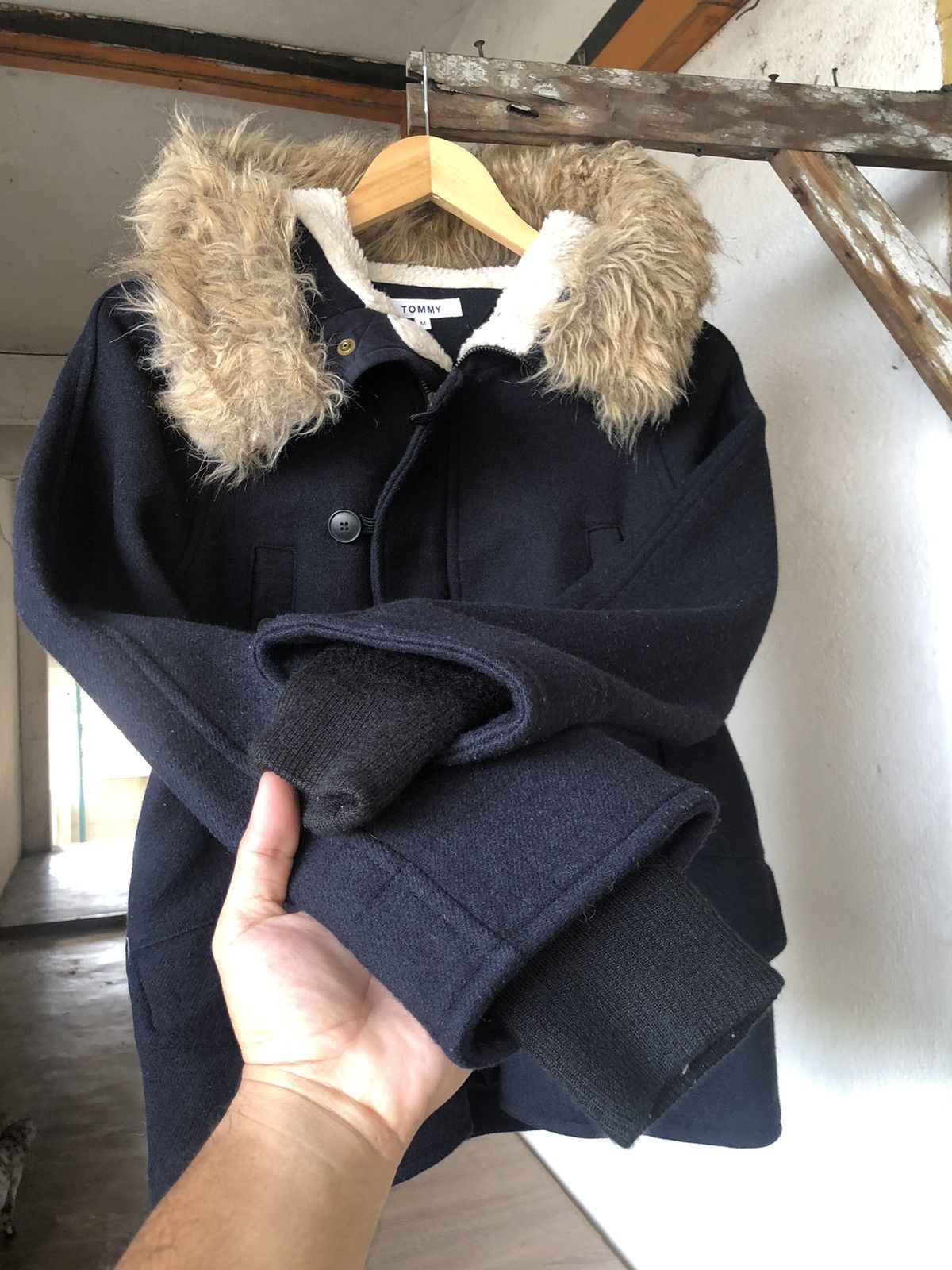 Tommy Hilfiger Vintage Tommy Hilfiger Wool Duffle Jacket wt Hoodie Size M / US 6-8 / IT 42-44 - 9 Thumbnail