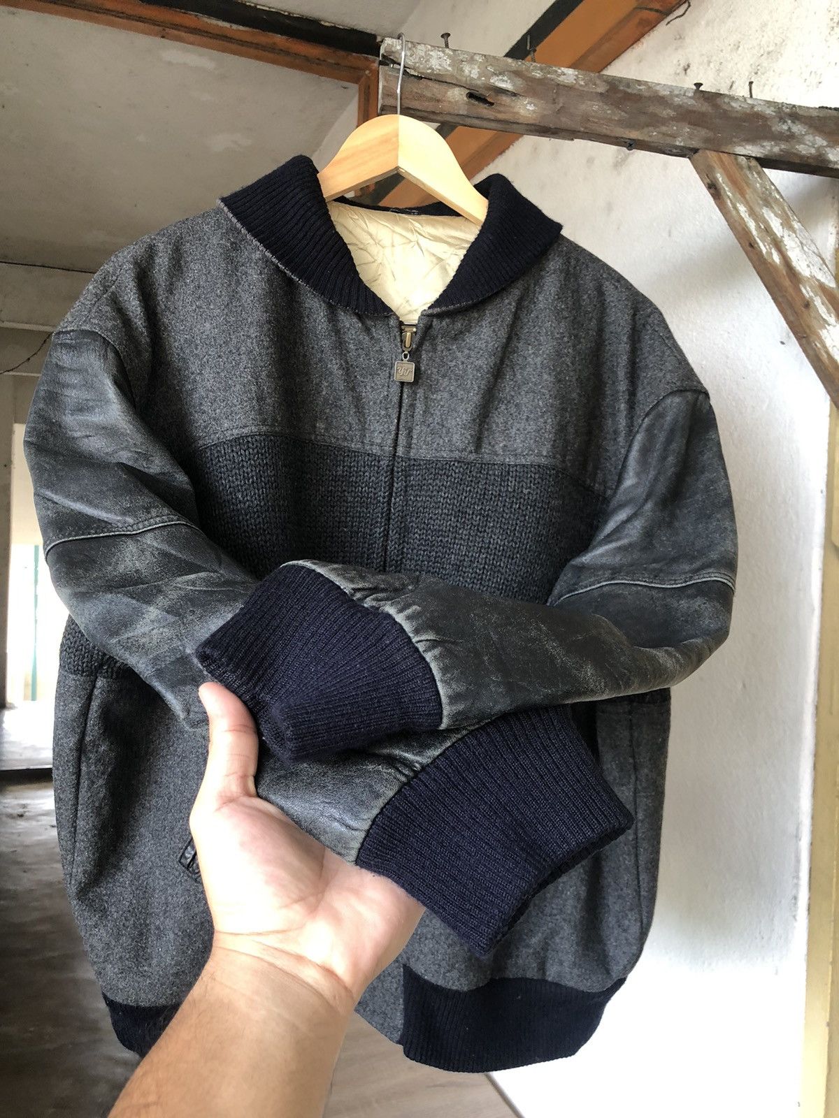 Japanese Brand Vintage Nuova Via Pelle x Goofy Arm Leather Varsity Jackets Size US M / EU 48-50 / 2 - 7 Thumbnail