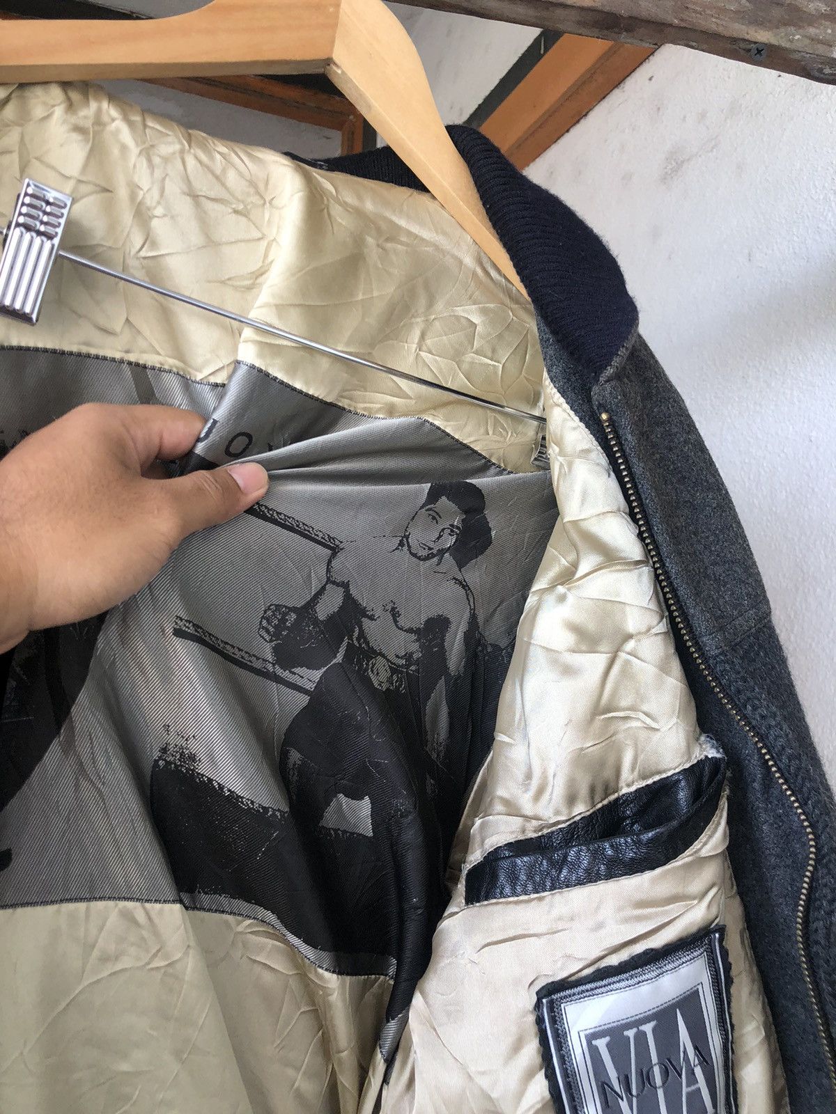 Japanese Brand Vintage Nuova Via Pelle x Goofy Arm Leather Varsity Jackets Size US M / EU 48-50 / 2 - 20 Thumbnail