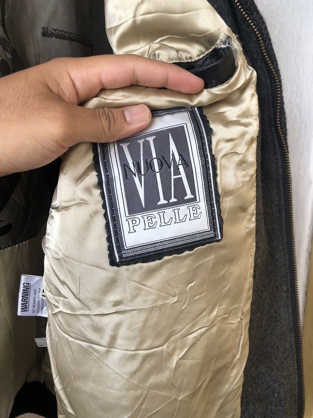 Japanese Brand Vintage Nuova Via Pelle x Goofy Arm Leather Varsity Jackets Size US M / EU 48-50 / 2 - 15 Thumbnail