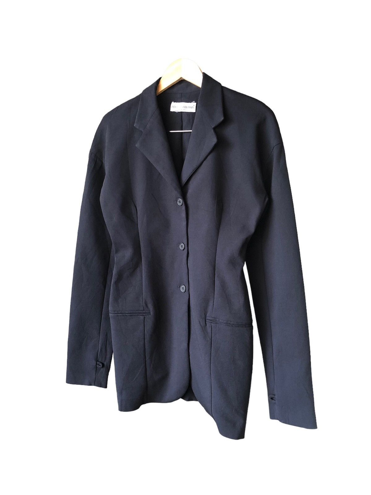 image of Dolce Gabbana Vintage 90's Dolce & Gabbana Single Breasted Blazer Jackets in Blue, Women's (Size Me